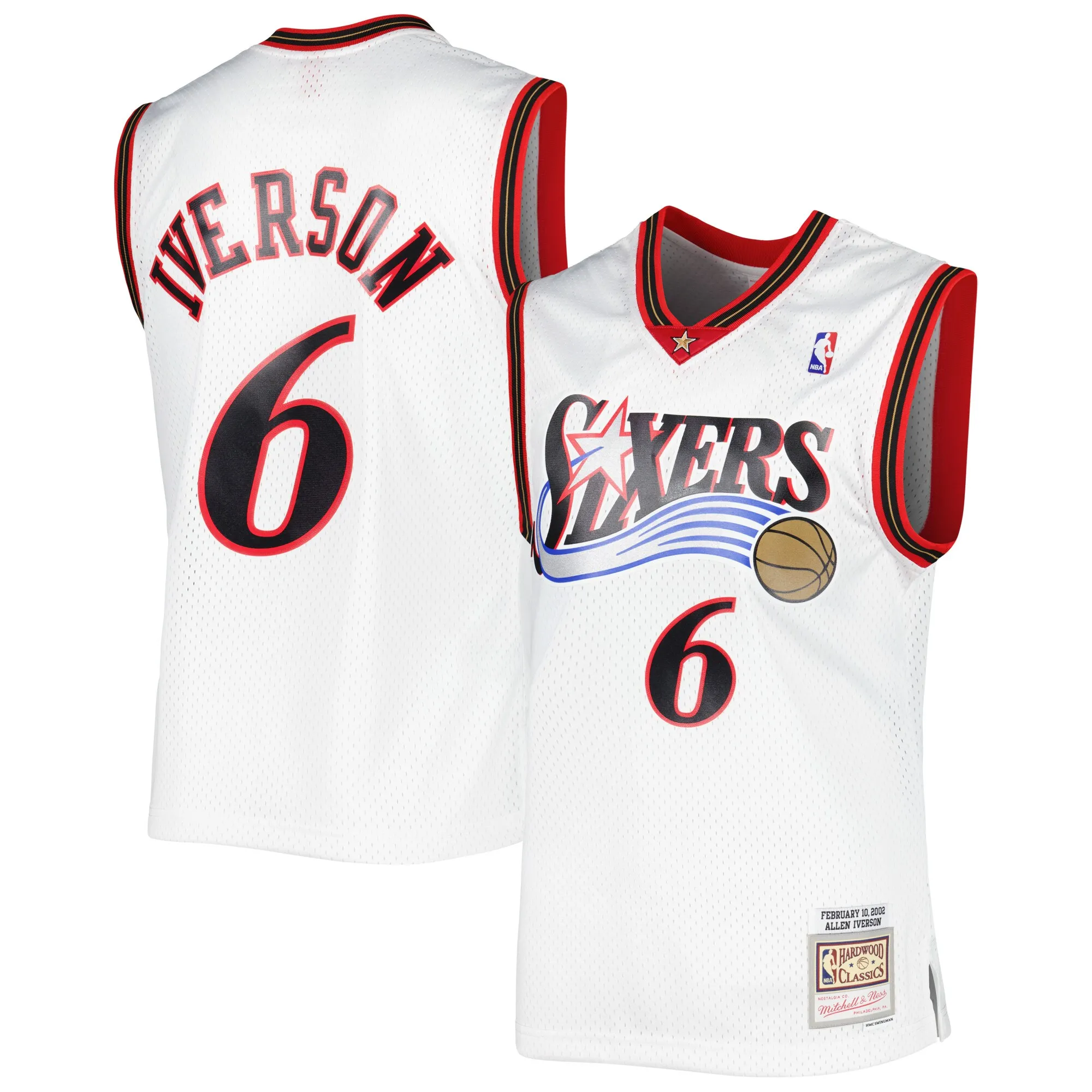 Allen Iverson Philadelphia 76ers Mitchell & Ness 2002-03 Hardwood Classics Swingman Jersey - White
