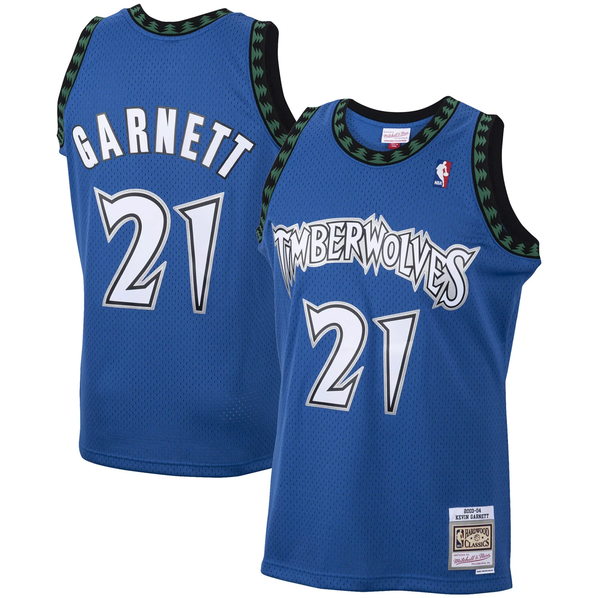 Kevin Garnett Minnesota Timberwolves Mitchell & Ness 2003-04 Hardwood Classics Swingman Jersey - Blue