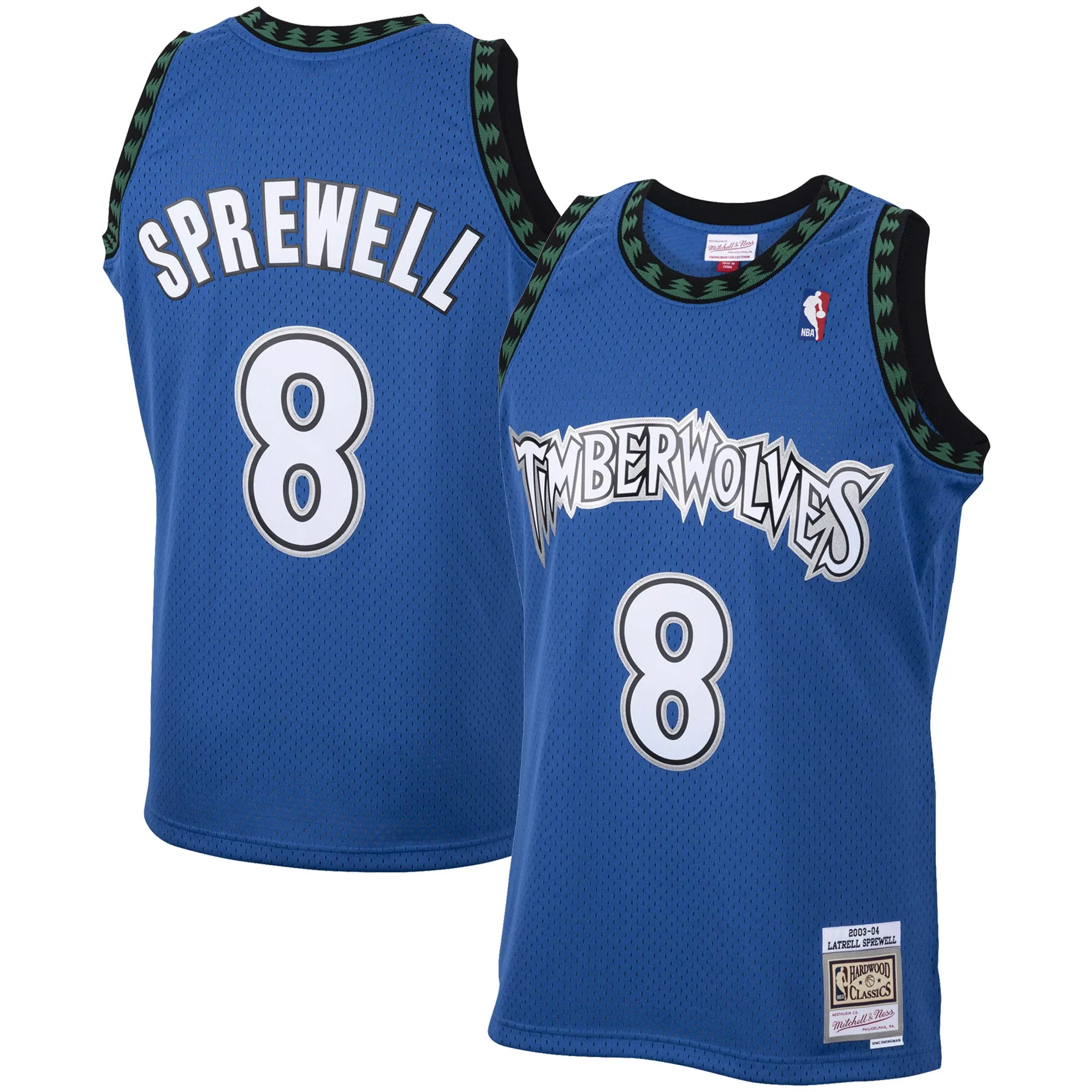 Latrell Sprewell Minnesota Timberwolves Mitchell & Ness 2003-04 Hardwood Classics Swingman Jersey - Blue