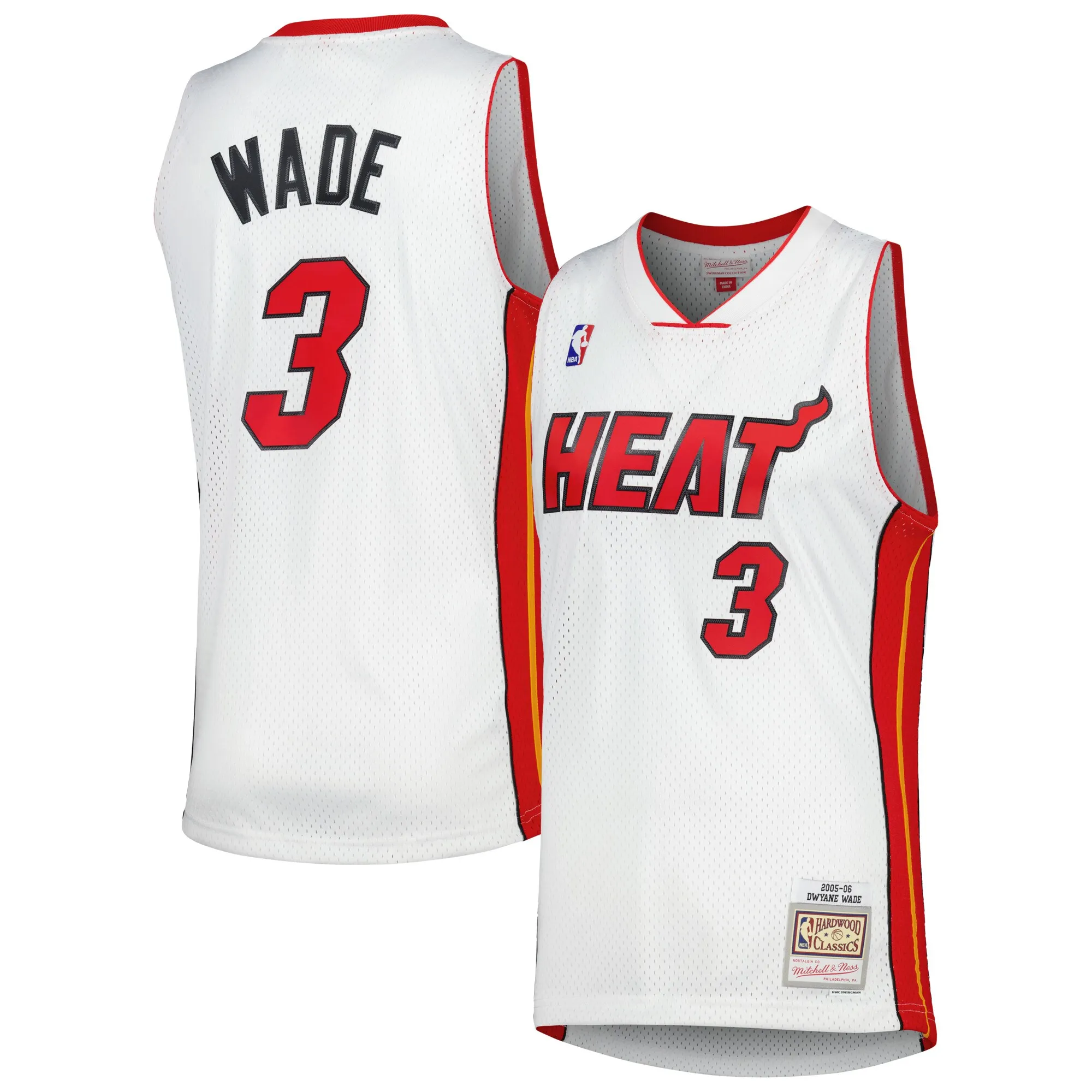 Dwyane Wade Miami Heat Mitchell & Ness 2005-06 Hardwood Classics Swingman Jersey - White
