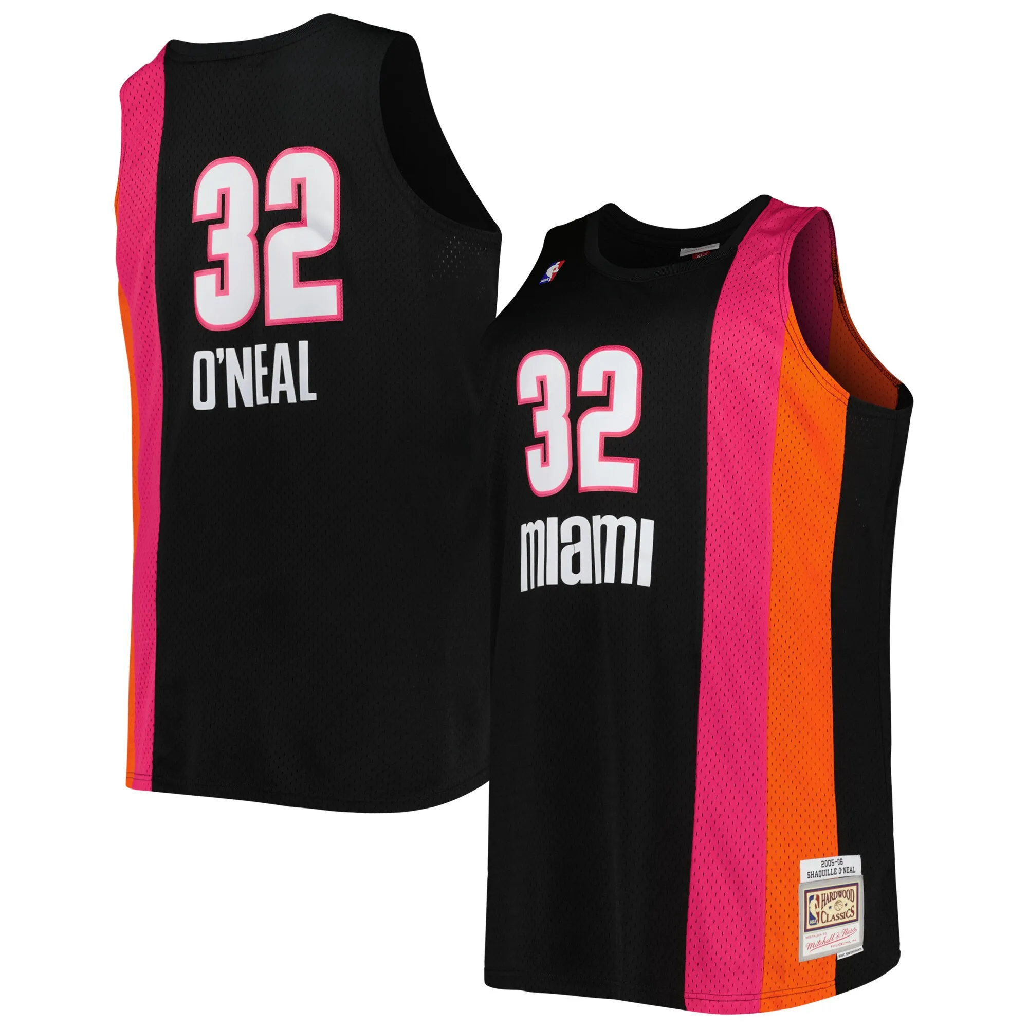 Shaquille O'Neal Miami Heat Mitchell & Ness Big & Tall Hardwood Classics 2005-06 Swingman Jersey - Black
