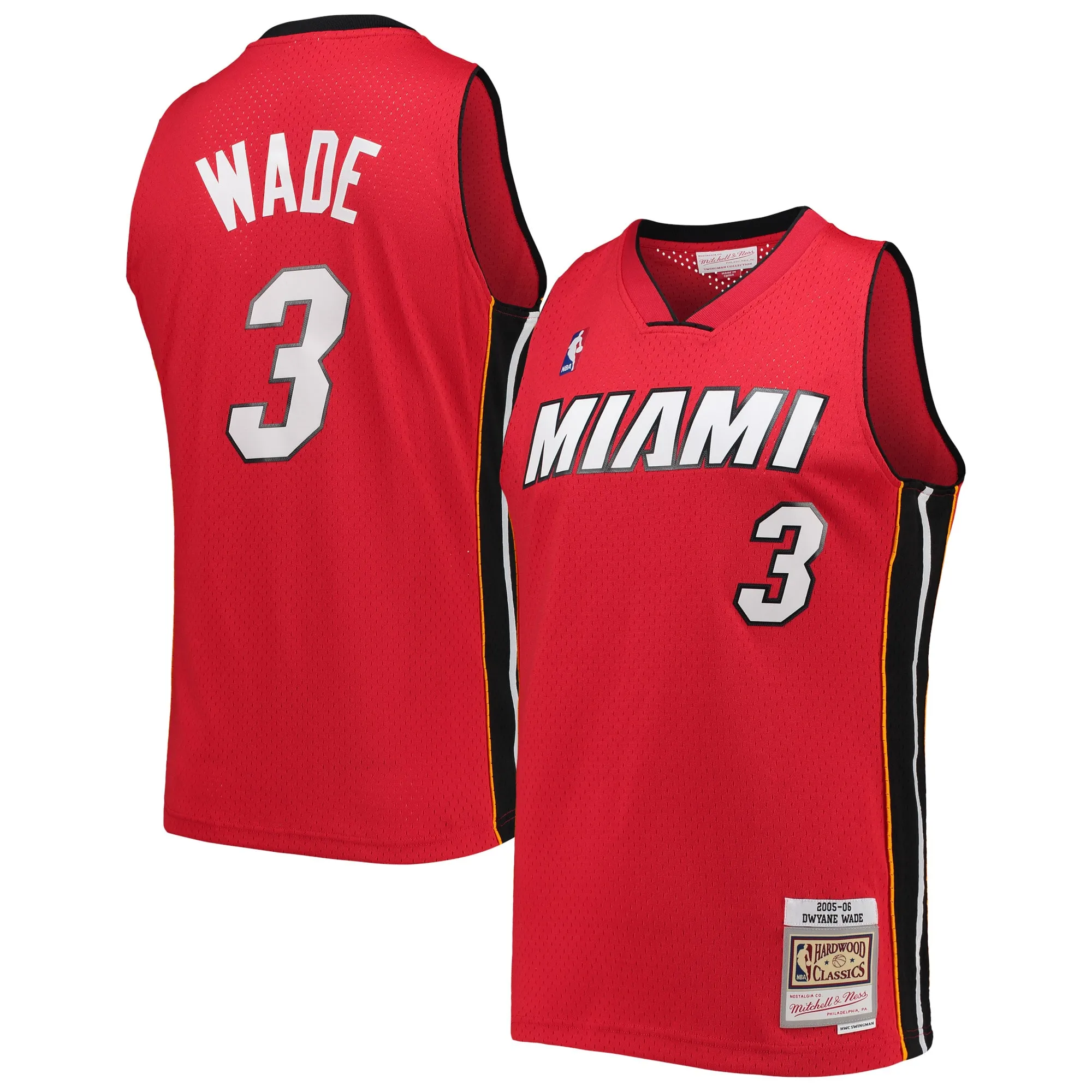 Dwyane Wade Miami Heat Mitchell & Ness Big & Tall Hardwood Classics 2005-06 Swingman Jersey - Red