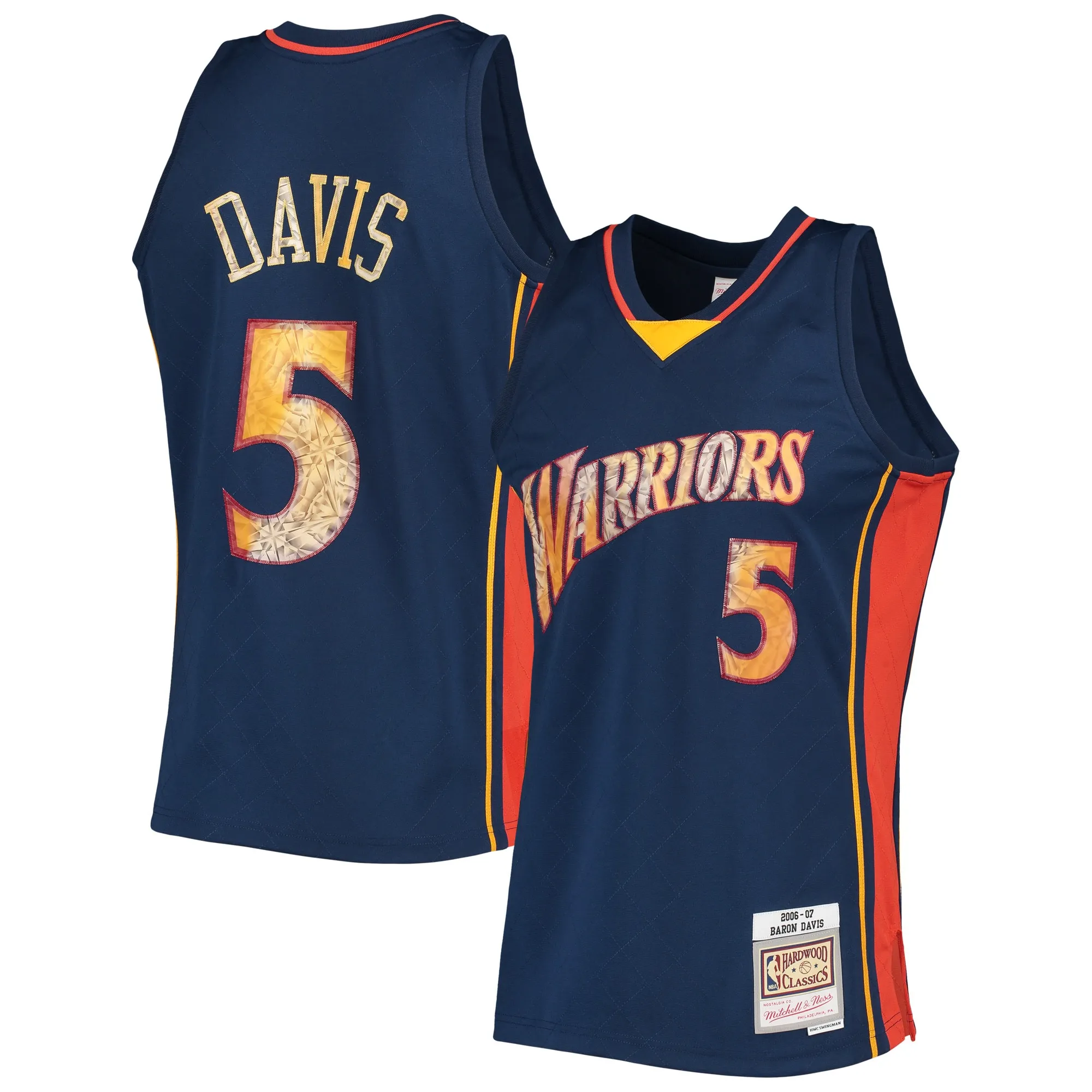 Baron Davis Golden State Warriors Mitchell & Ness 2006-07 Hardwood Classics NBA 75th Anniversary Diamond Swingman Jersey - Royal