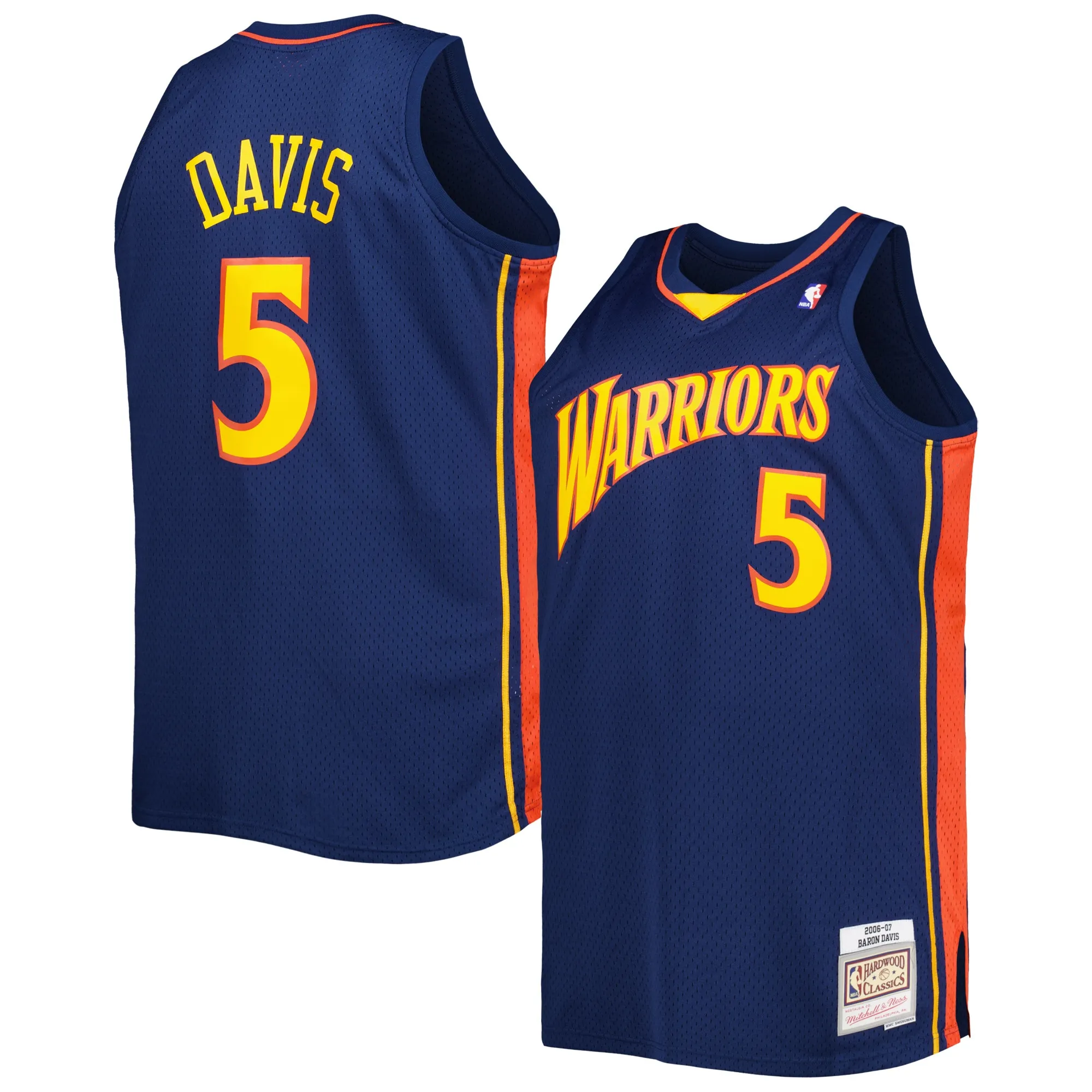 Baron Davis Golden State Warriors Mitchell & Ness Big & Tall Hardwood Classics 2006-07 Swingman Jersey - Navy