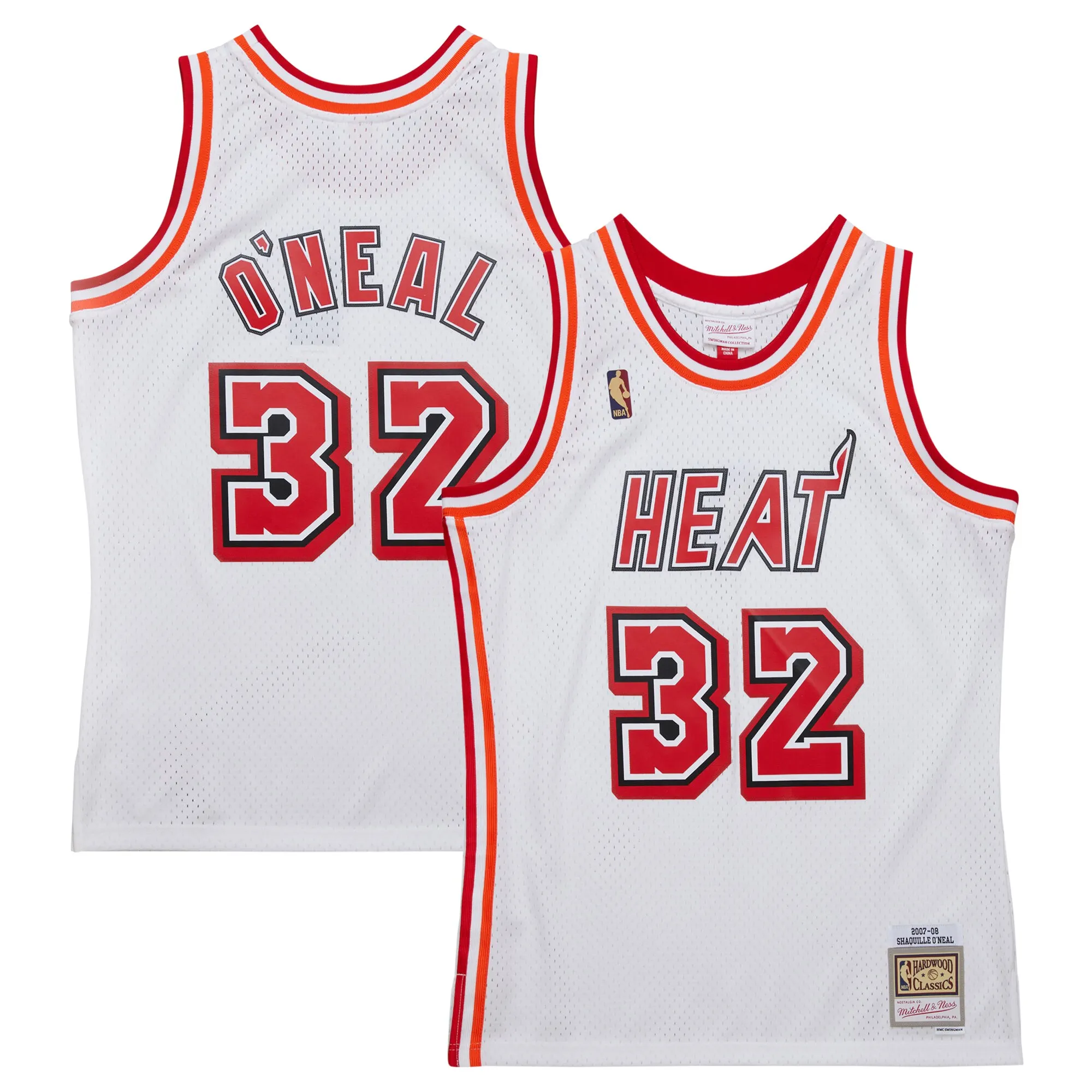 Shaquille O'Neal Miami Heat Mitchell & Ness 2007-08 Hardwood Classics Swingman Jersey - White