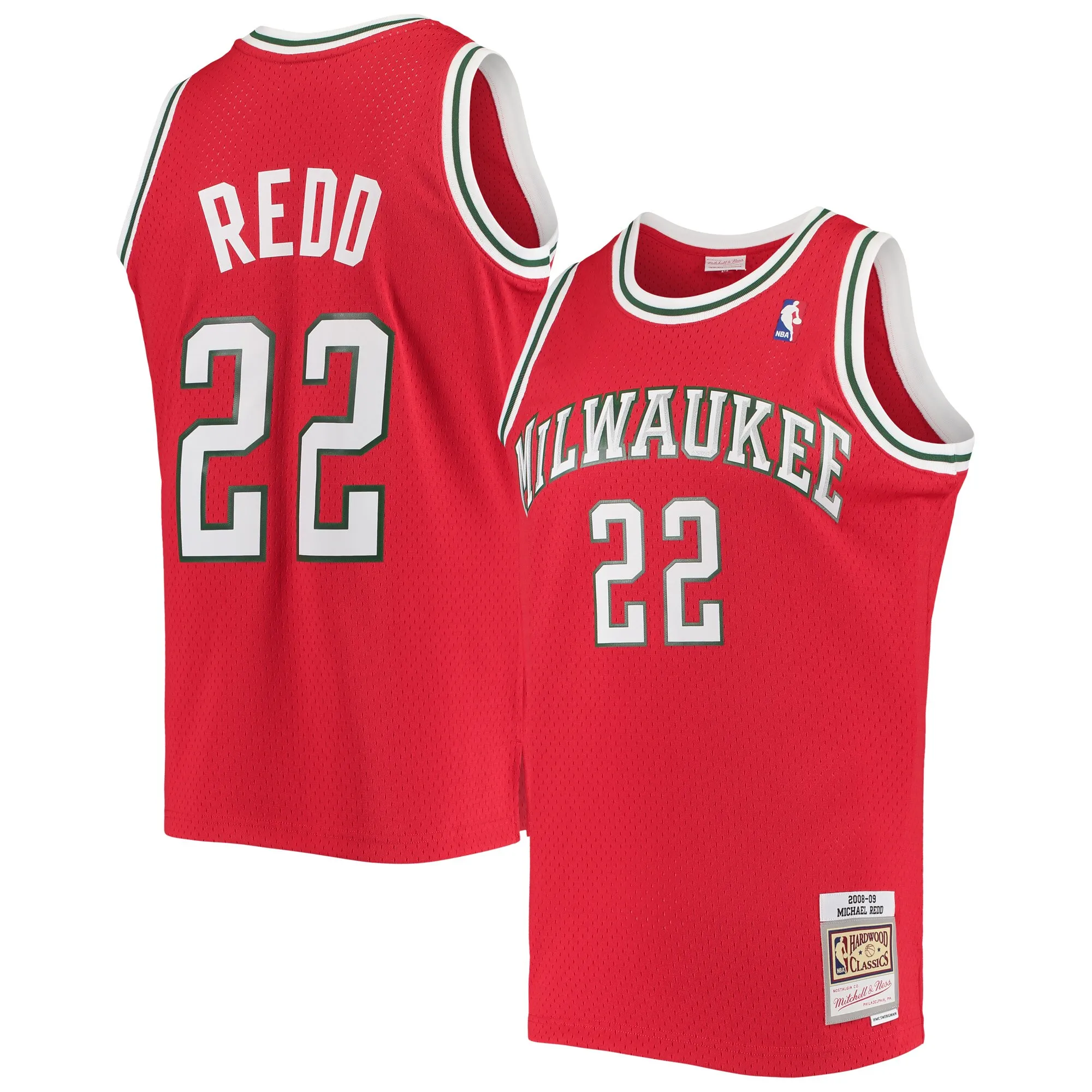 Michael Redd Milwaukee Bucks Mitchell & Ness 2008-09 Hardwood Classics Swingman Jersey - Red