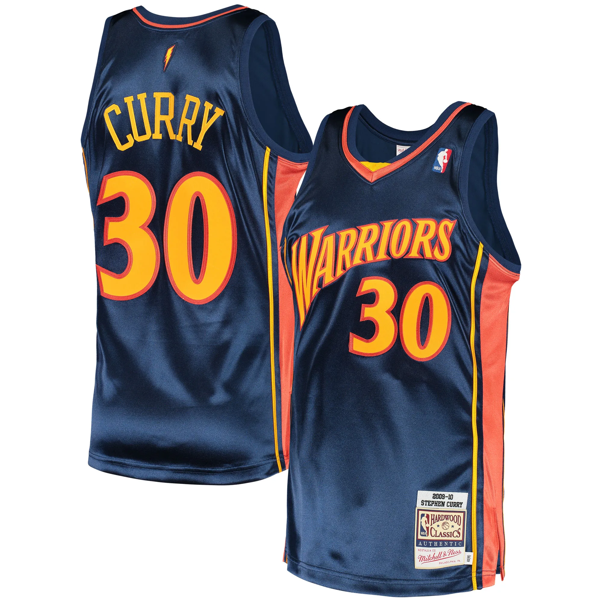 Stephen Curry Golden State Warriors Mitchell & Ness 2009-10 Hardwood Classics Authentic Jersey - Navy