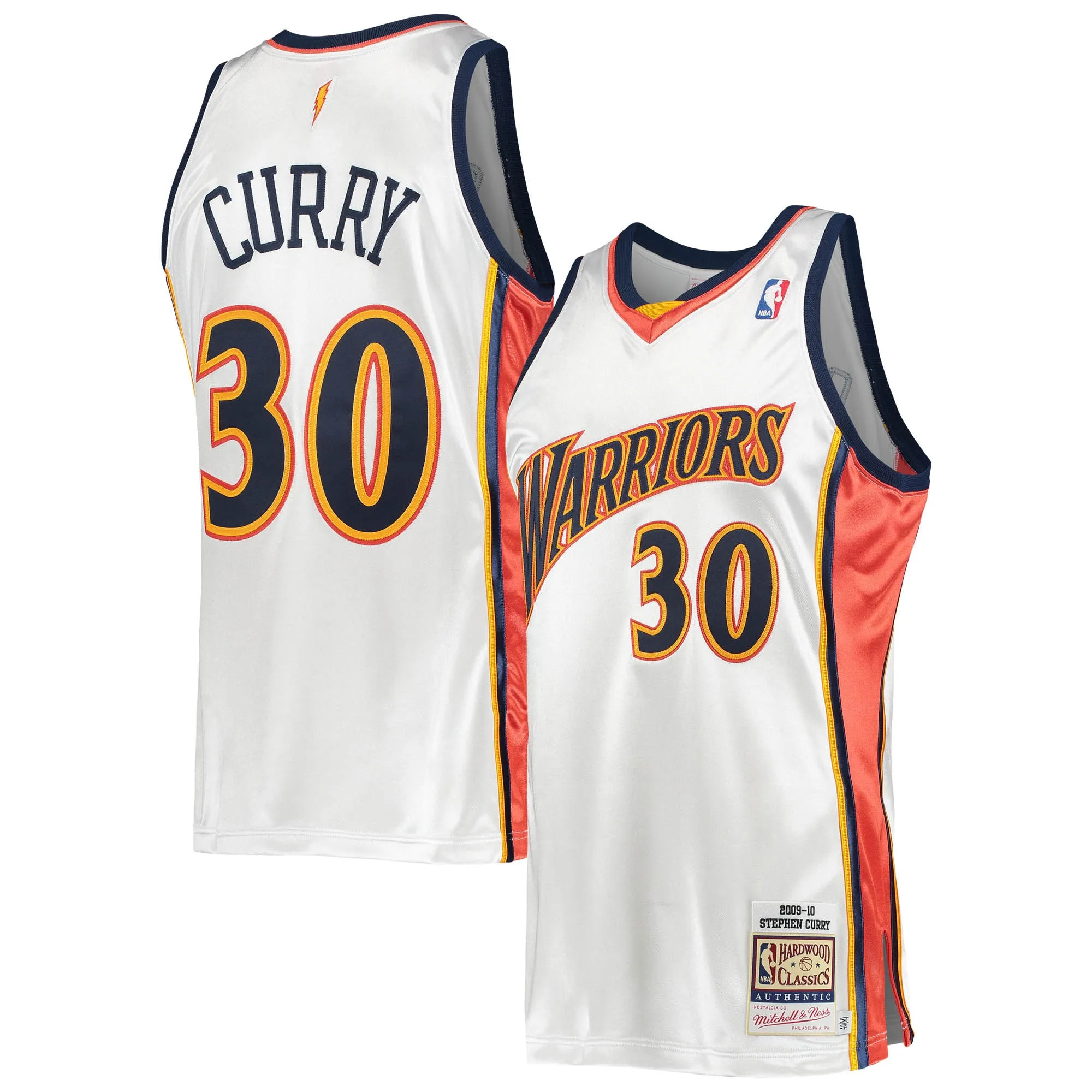 Stephen Curry Golden State Warriors Mitchell & Ness 2009-10 Hardwood Classics Authentic Jersey - White