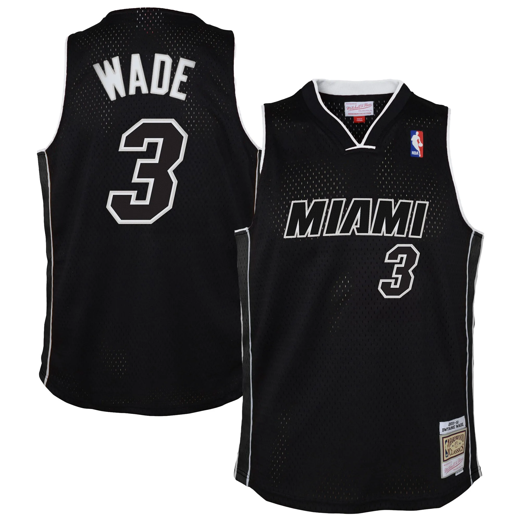 Dwyane Wade Miami Heat Mitchell & Ness Youth 2011-12 Hardwood Classics Swingman Alternate Jersey - Black