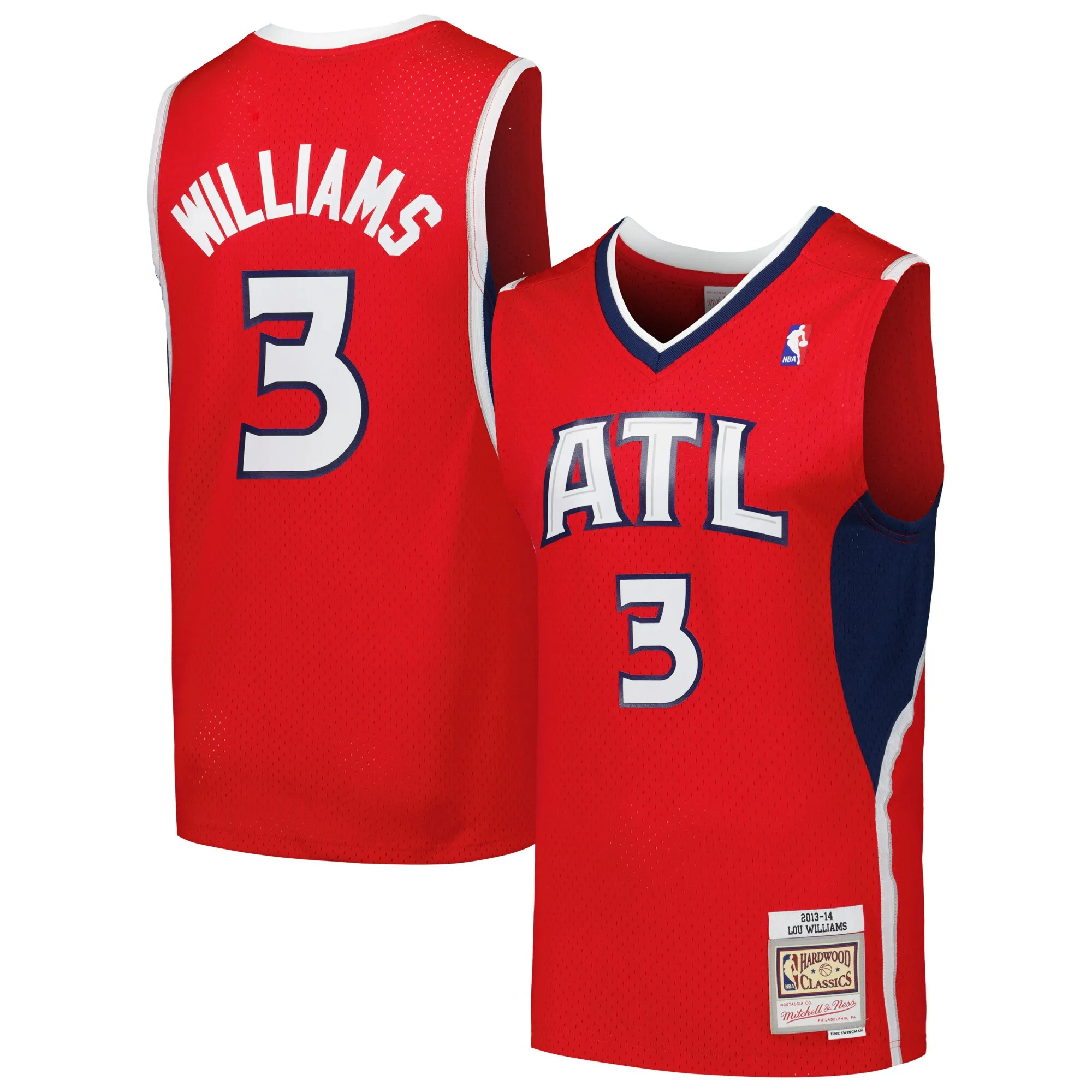 Lou Williams Atlanta Hawks Mitchell & Ness 2013-14 Hardwood Classics Swingman Jersey - Red