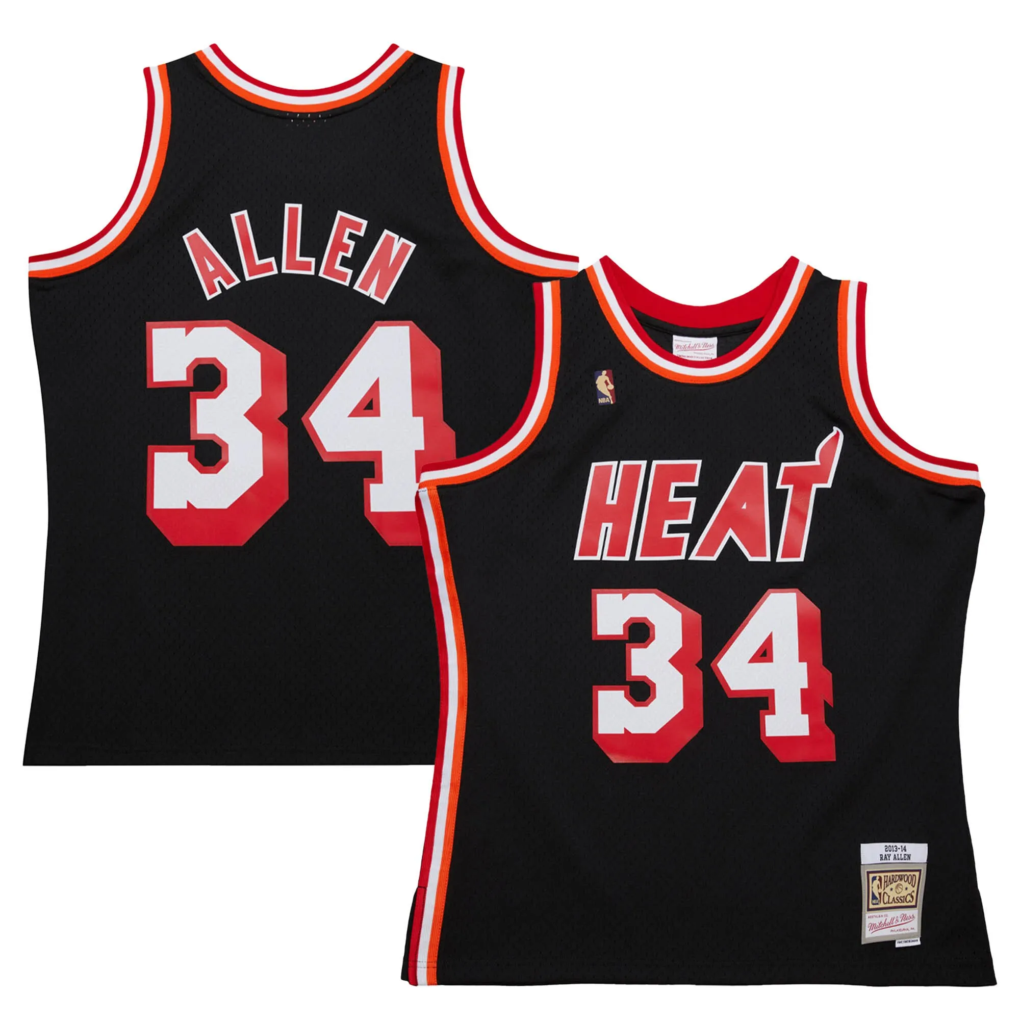 Ray Allen Miami Heat Mitchell & Ness 2013-14 Hardwood Classics Swingman Jersey - Black