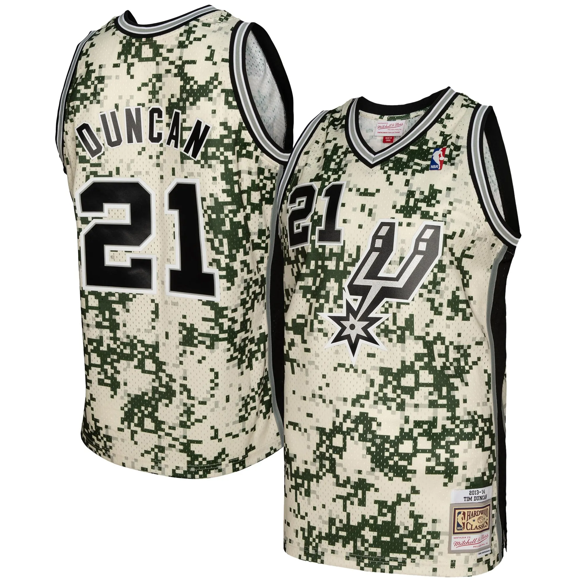 Tim Duncan San Antonio Spurs Mitchell & Ness 2013-14 Swingman Jersey - Camo