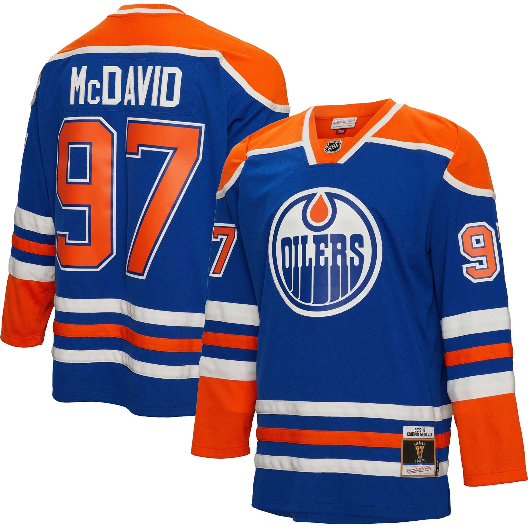 Connor McDavid Edmonton Oilers Mitchell & Ness  2015-16 Blue Line Player Jersey - Blue