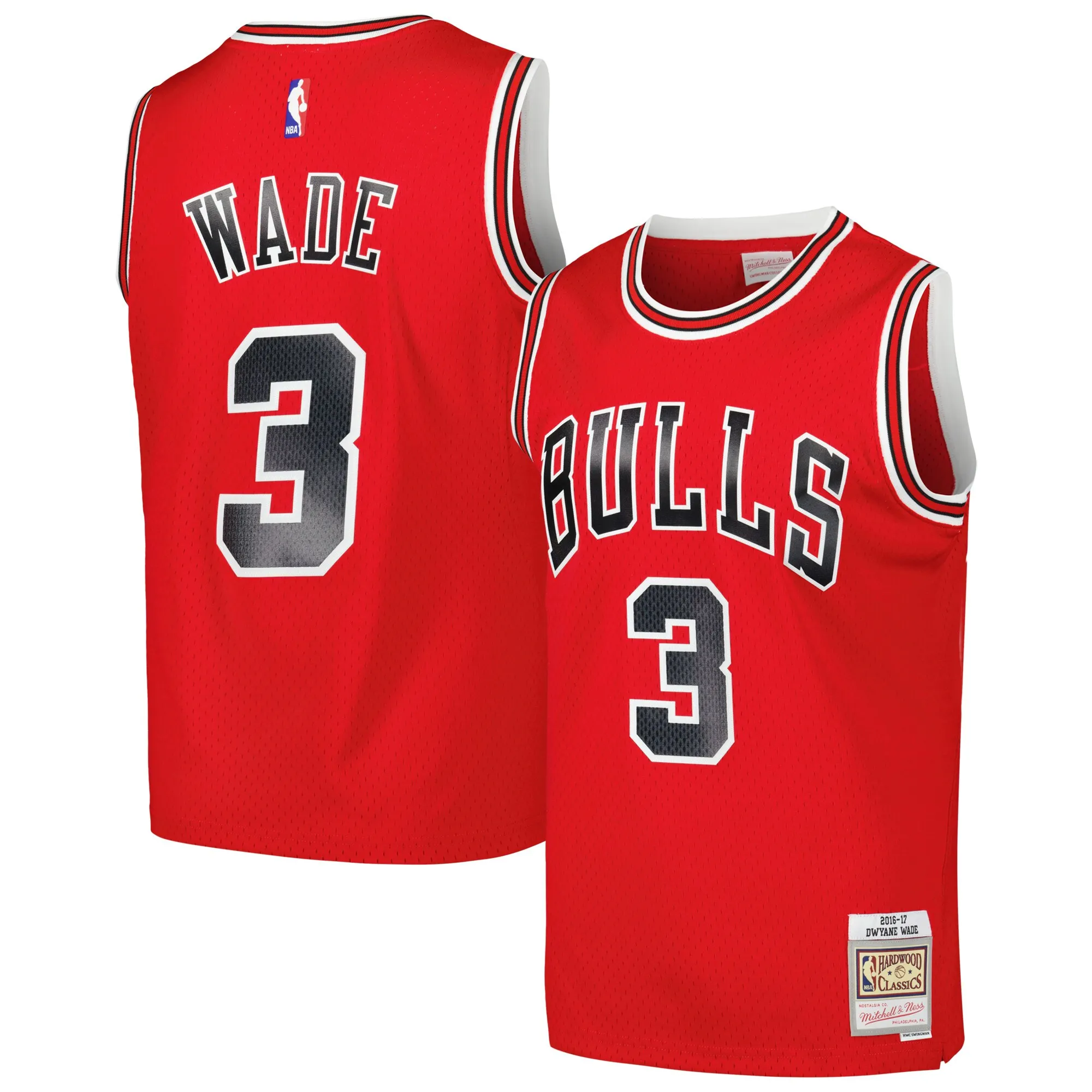 Dwyane Wade Chicago Bulls Mitchell & Ness 2016-17 Hardwood Classics Swingman Jersey - Red