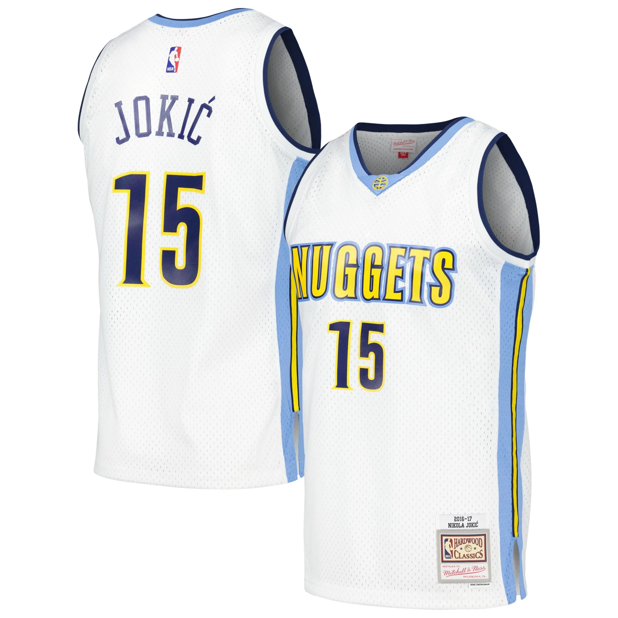 Nikola Jokic Denver Nuggets Mitchell & Ness 2016-17 Throwback Swingman Jersey - White