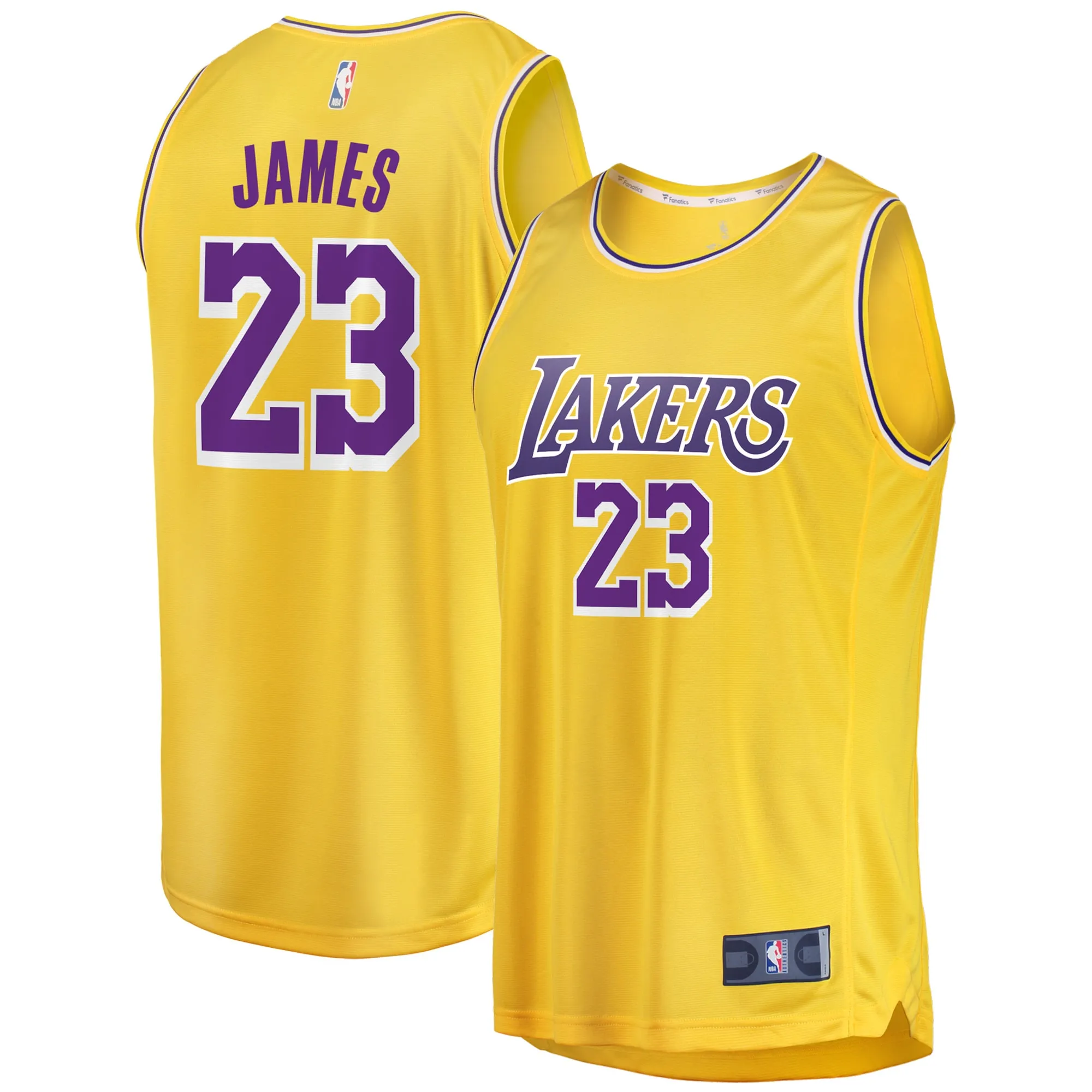 LeBron James Los Angeles Lakers Fanatics 2019-20 Fast Break Replica Jersey Gold - Icon Edition
