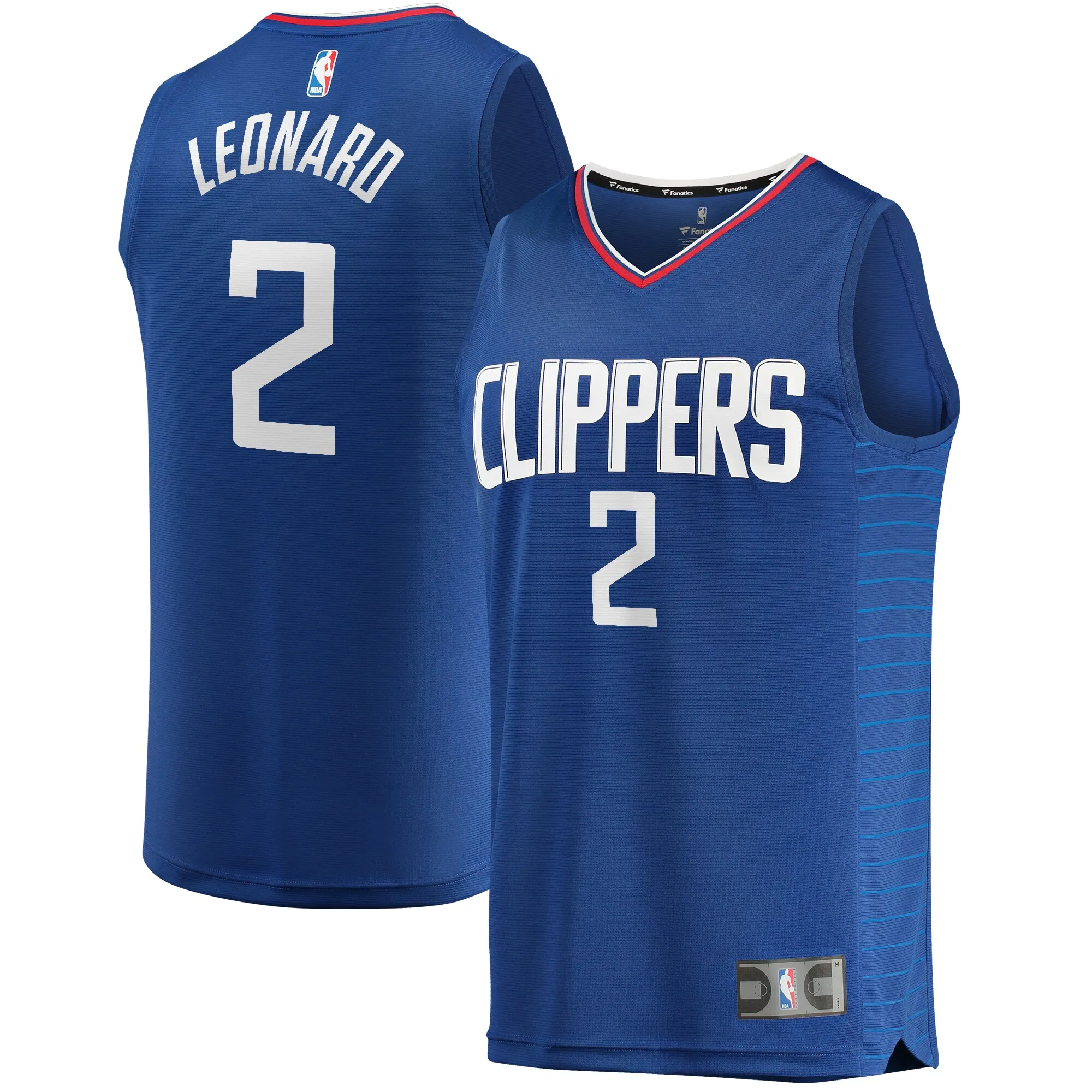 Kawhi Leonard LA Clippers Fanatics Youth 2019-20 Fast Break Replica Jersey Blue - Icon Edition