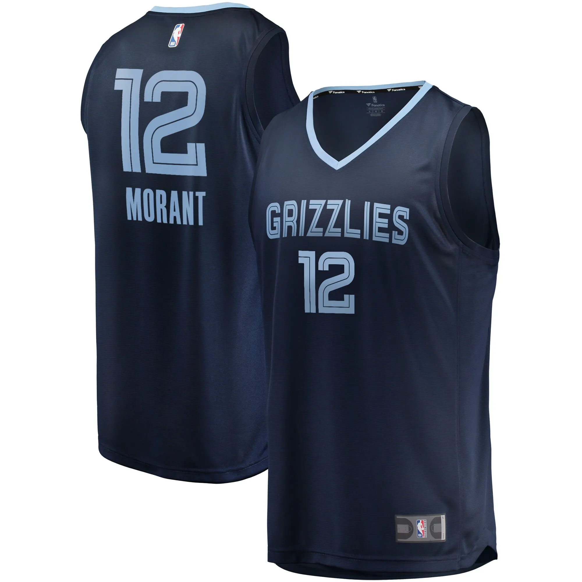 Ja Morant Memphis Grizzlies Fanatics Youth 2019-20 Fast Break Replica Jersey Navy - Icon Edition