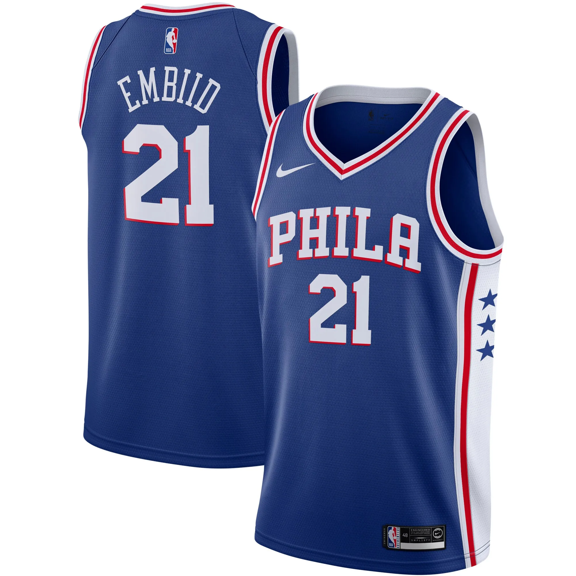 Joel Embiid Philadelphia 76ers Nike 2019-2020 Swingman Jersey - Icon Edition - Royal