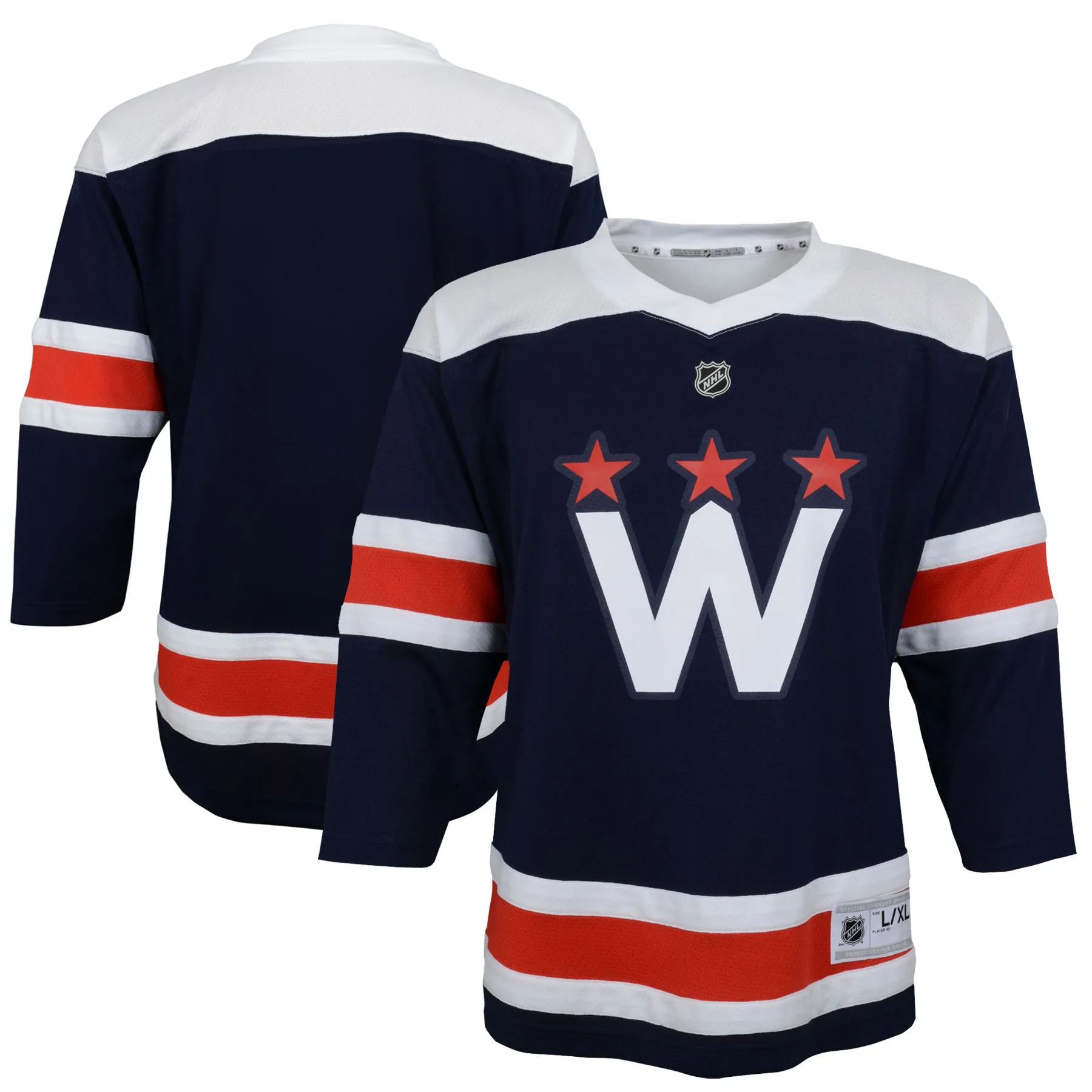 Washington Capitals Youth 2020-21 Alternate Replica Jersey - Navy