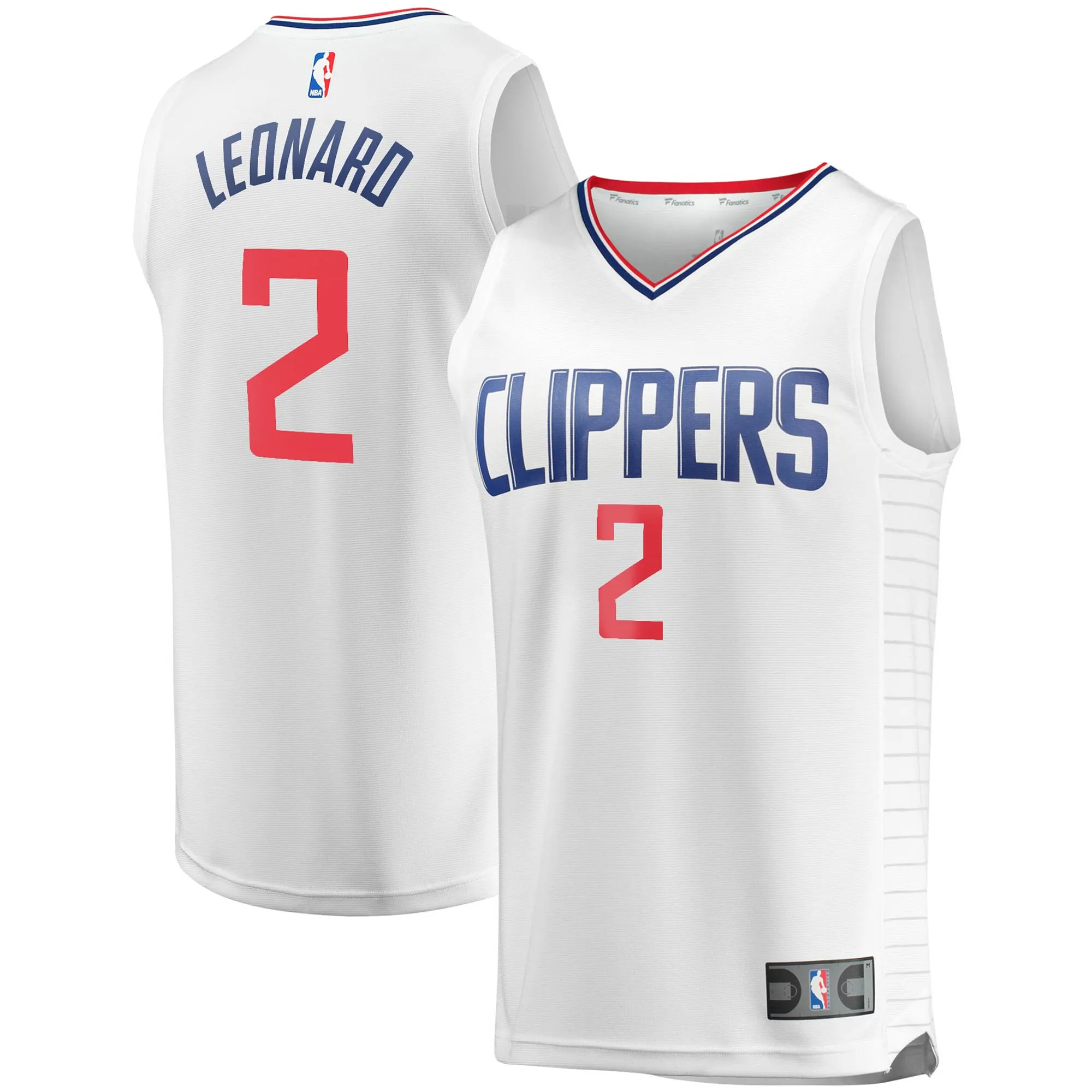 Kawhi Leonard LA Clippers Fanatics Youth 2020-21 Fast Break Player Jersey - White - Association Edition