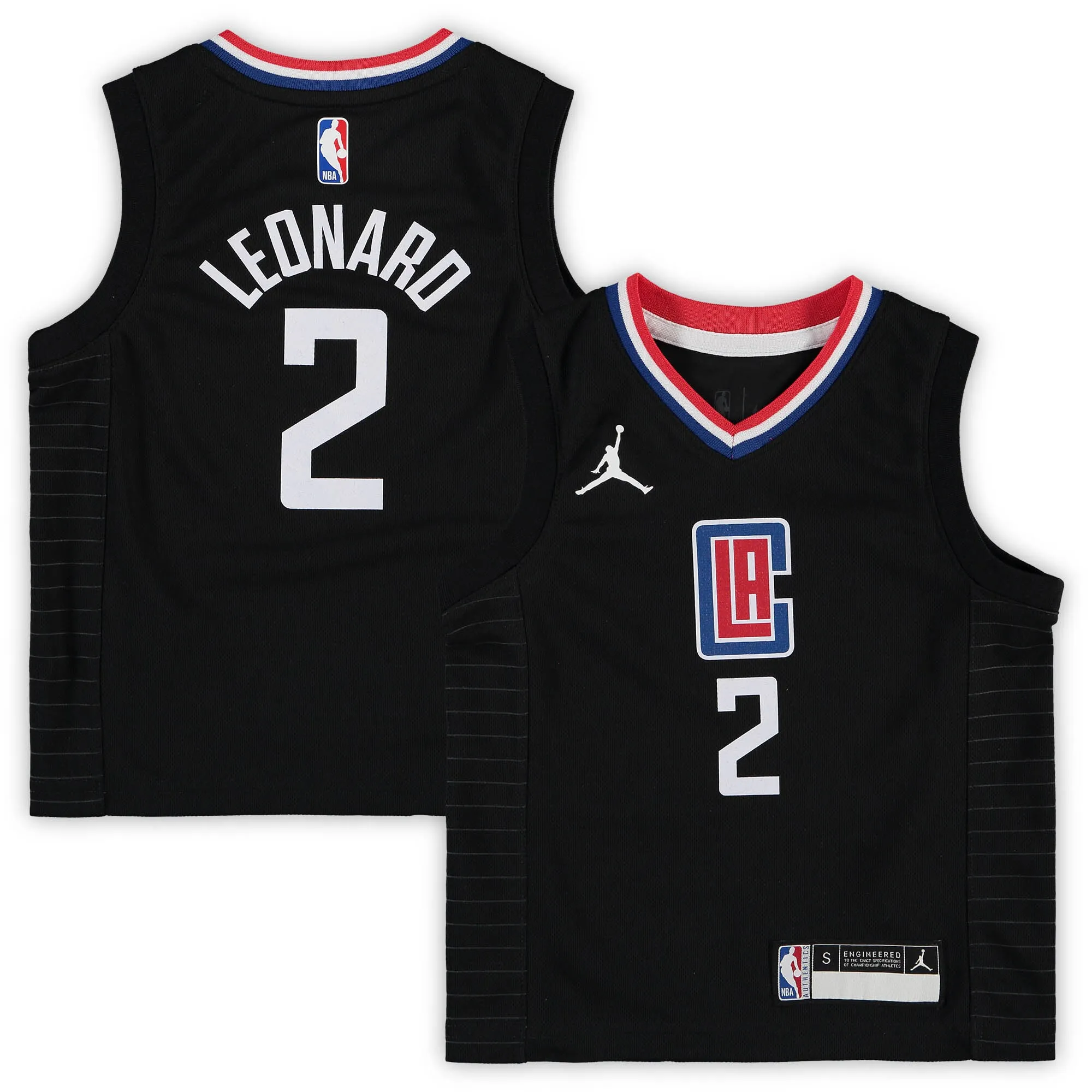 Kawhi Leonard LA Clippers Jordan Brand Preschool 2020-21 Fast Break Replica Jersey - Statement Edition - Black
