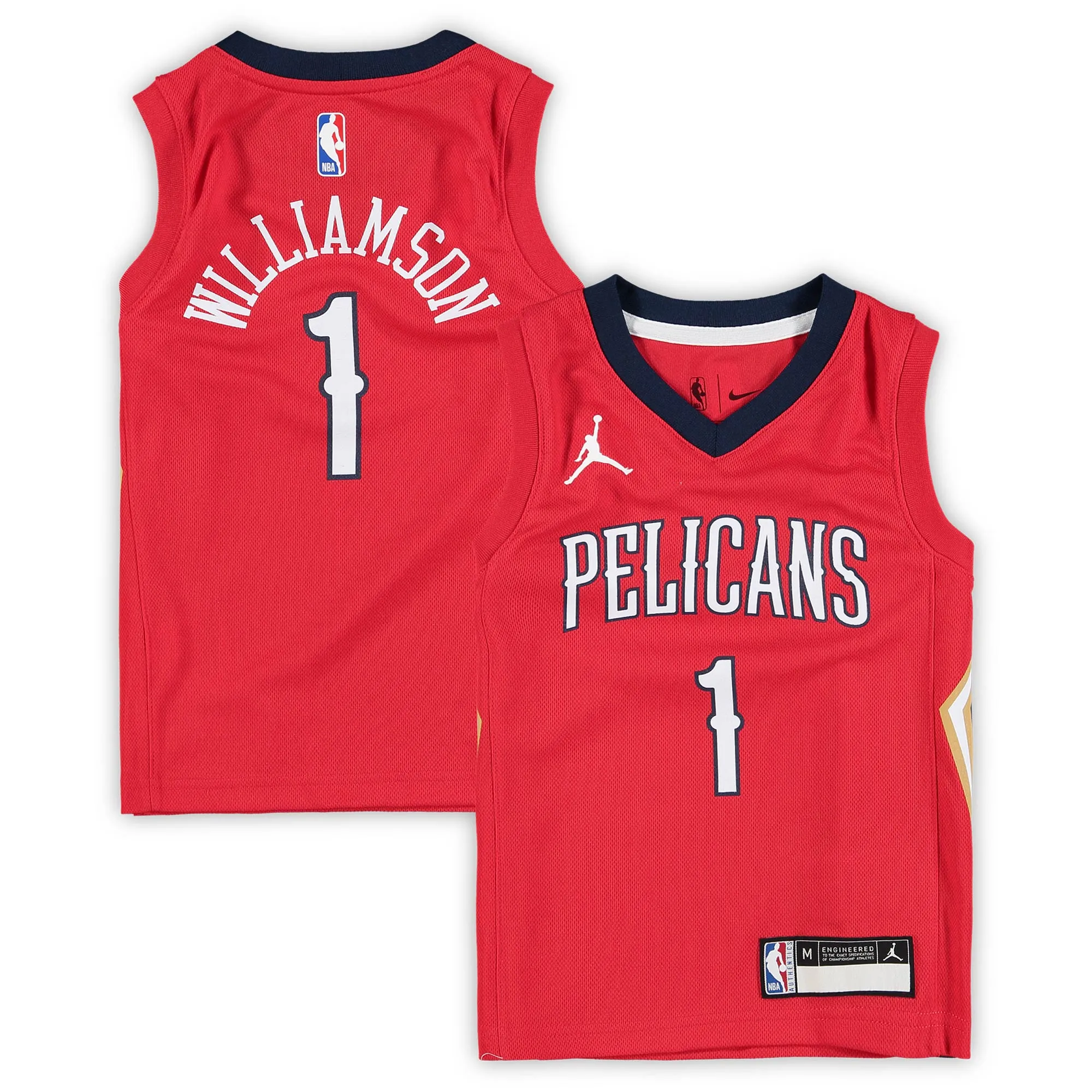 Zion Williamson New Orleans Pelicans Jordan Brand Preschool 2020-21 Fast Break Replica Jersey - Statement Edition - Red