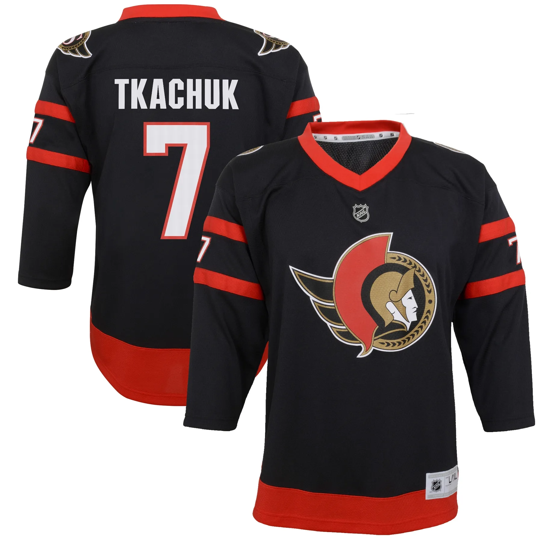 Brady Tkachuk Ottawa Senators Youth 2020-21 Home Replica Player Jersey - Black
