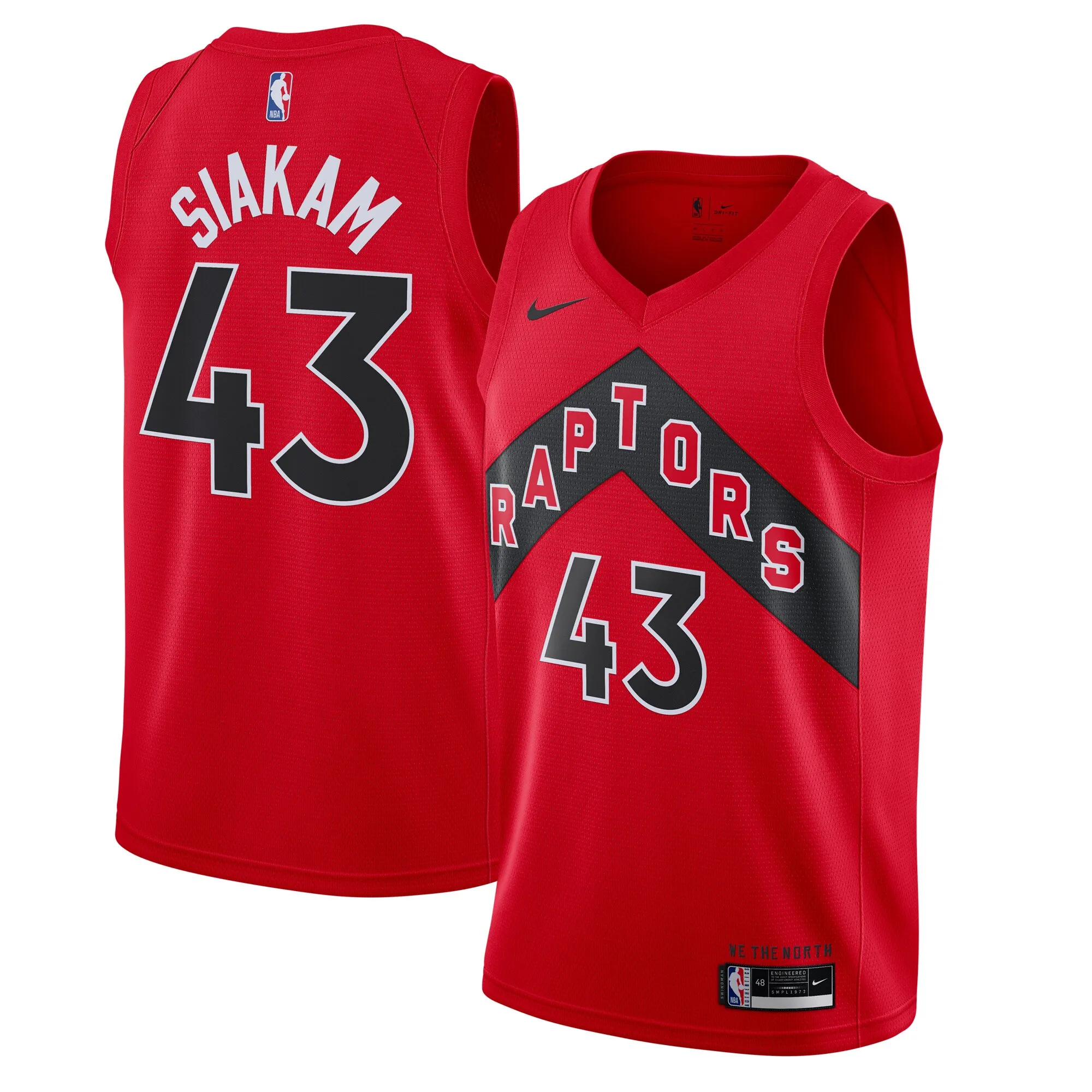 Pascal Siakam Toronto Raptors Nike 2020-21 Icon Swingman Jersey - Red