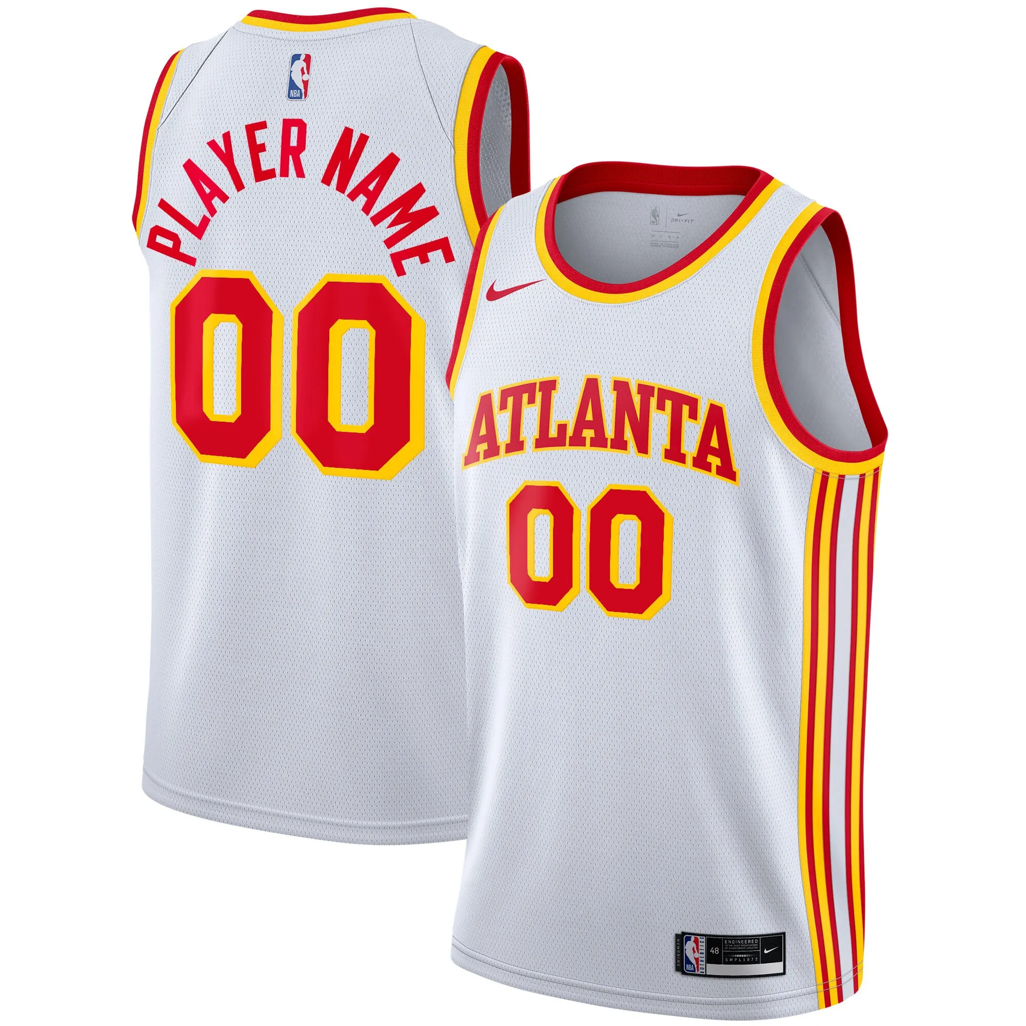 Atlanta Hawks Nike 2020-21 Swingman Custom Jersey - Association Edition - White