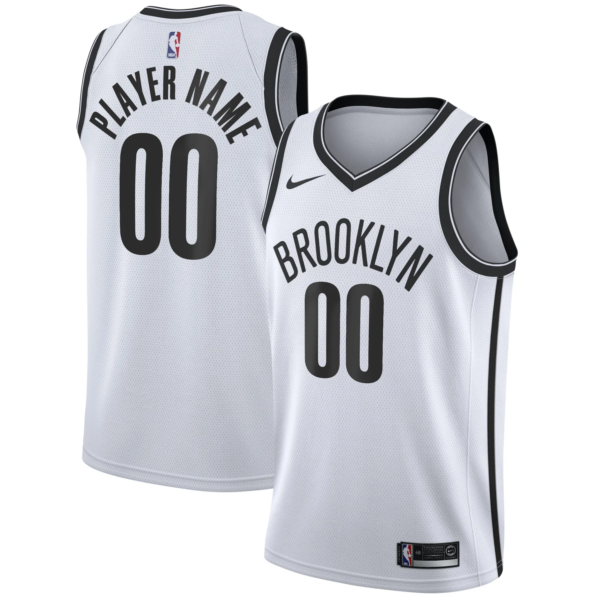 Brooklyn Nets Nike 2020-21 Swingman Custom Jersey - Association Edition - White