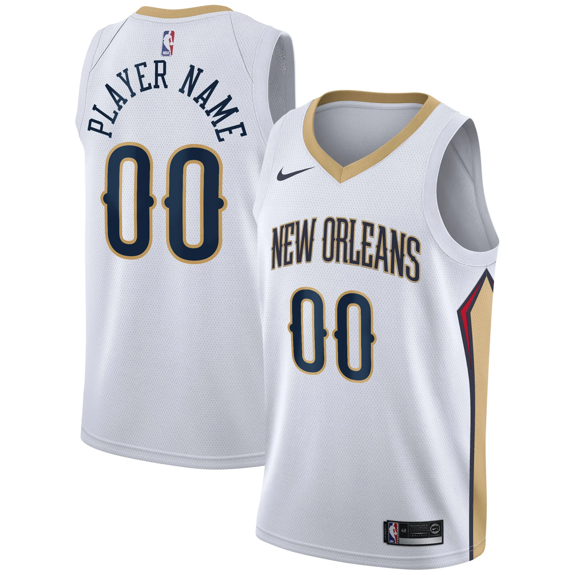New Orleans Pelicans Nike 2020-21 Swingman Custom Jersey - Association Edition - White