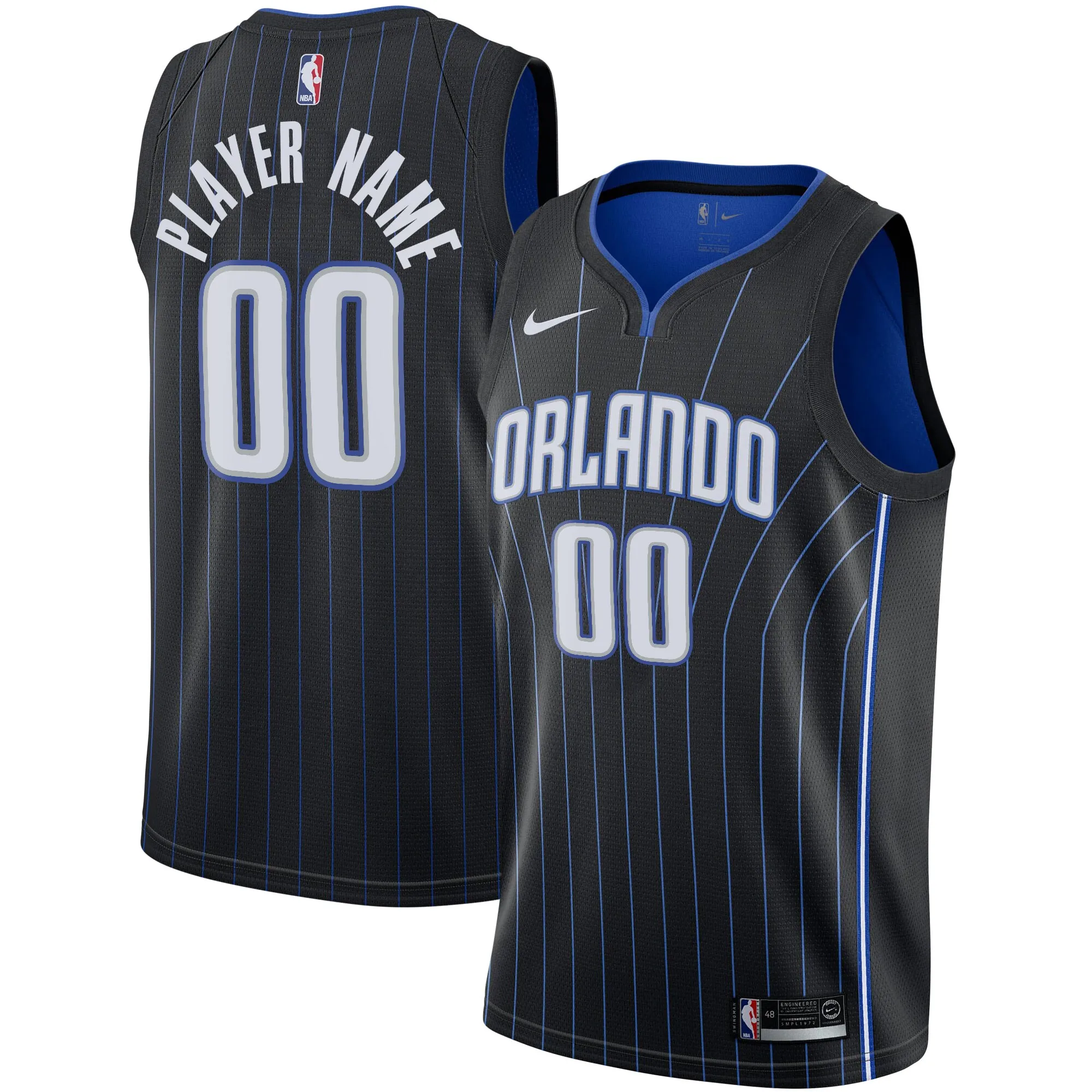Orlando Magic Nike 2020-21 Swingman Custom Jersey - Icon Edition - Black