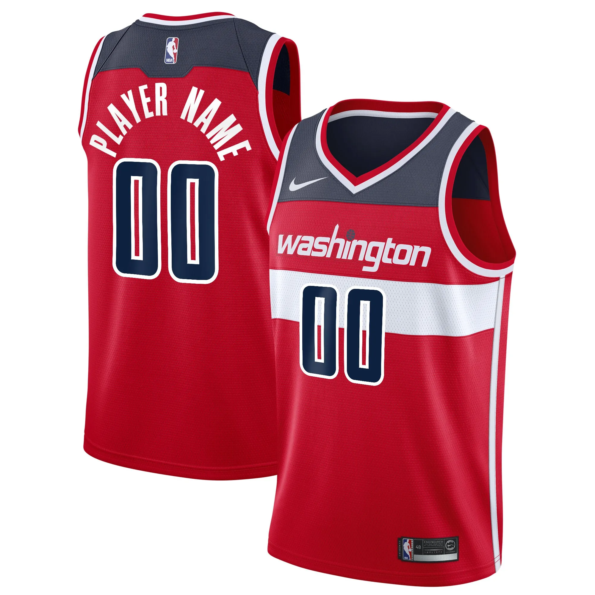 Washington Wizards Nike 2020-21 Swingman Custom Jersey - Icon Edition - Red