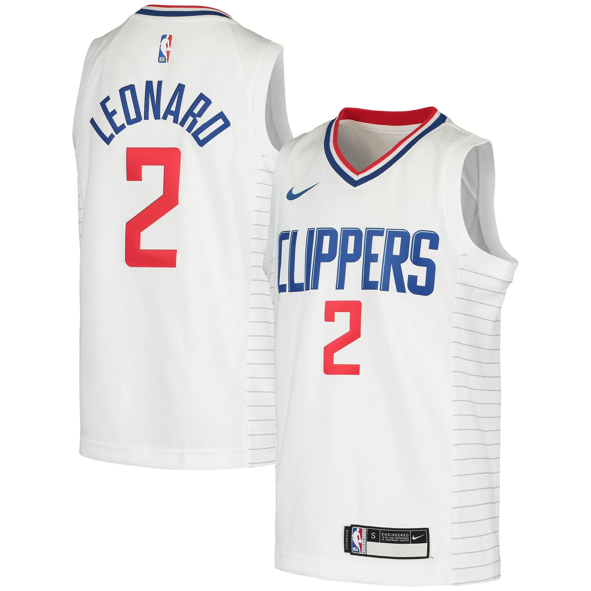Kawhi Leonard LA Clippers Nike Youth 2020-21 Swingman Jersey - Association Edition - White