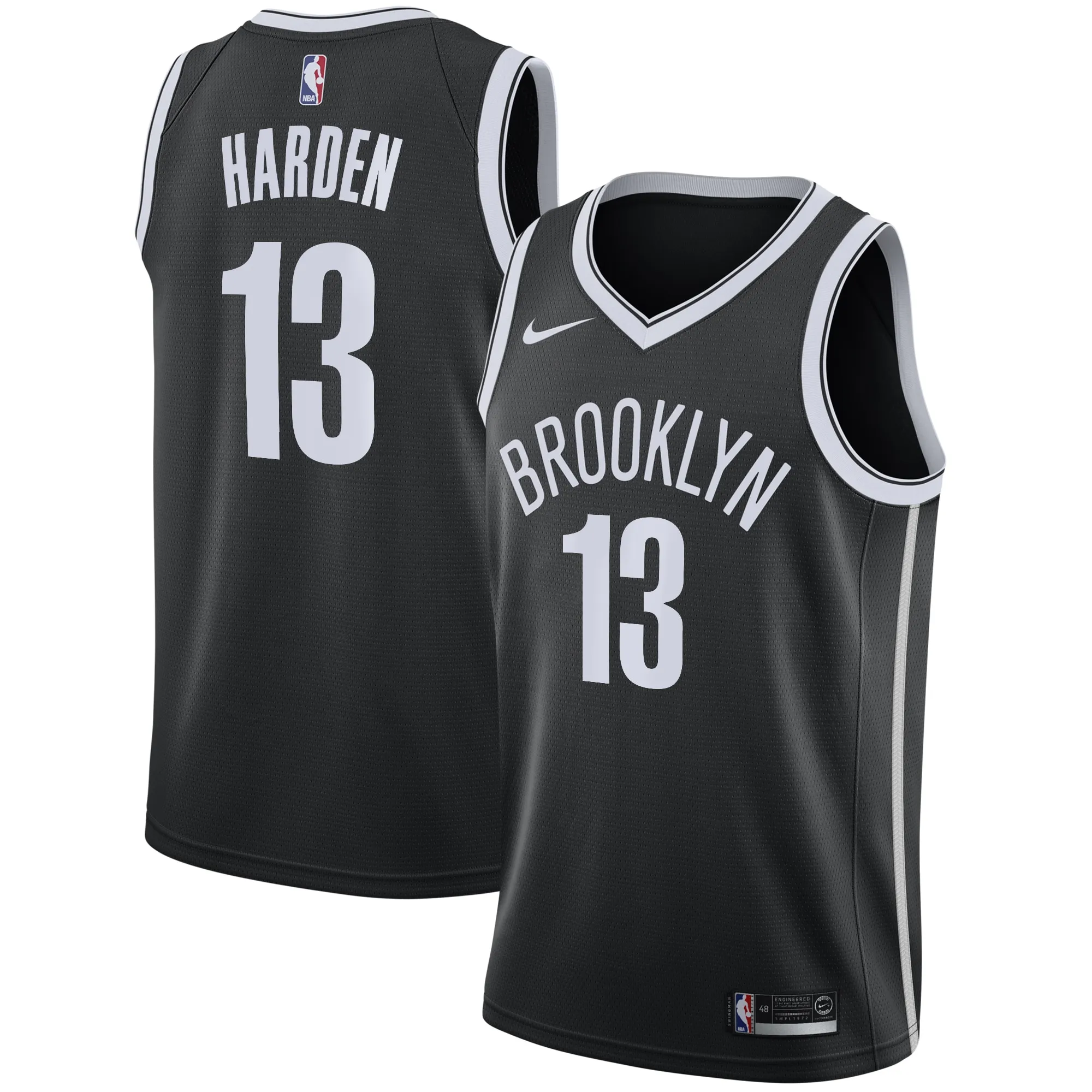 James Harden Brooklyn Nets Nike 2020-21 Swingman Jersey Black - Icon Edition