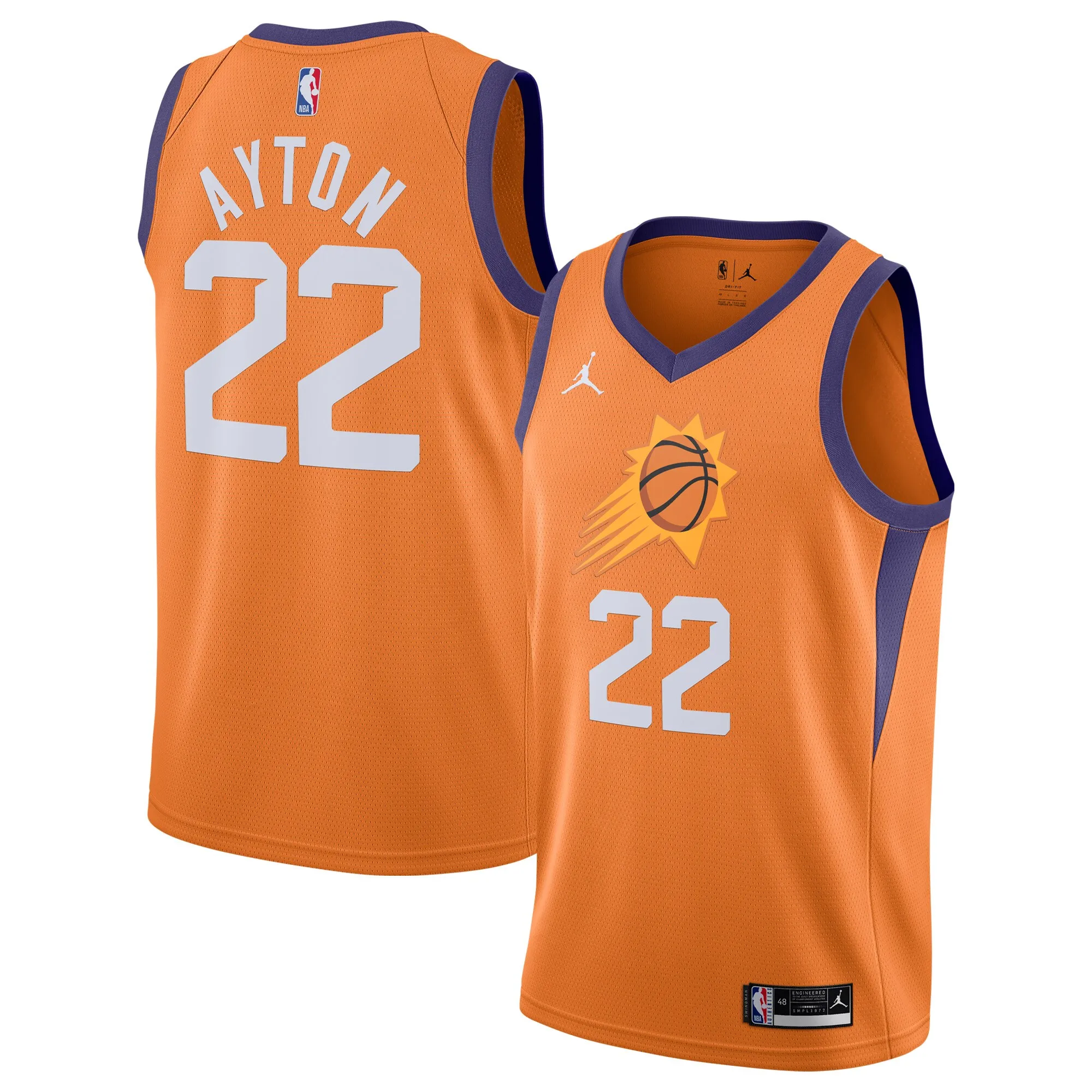 Deandre Ayton Phoenix Suns Jordan Brand 2020-21 Swingman Jersey - Statement Edition - Orange