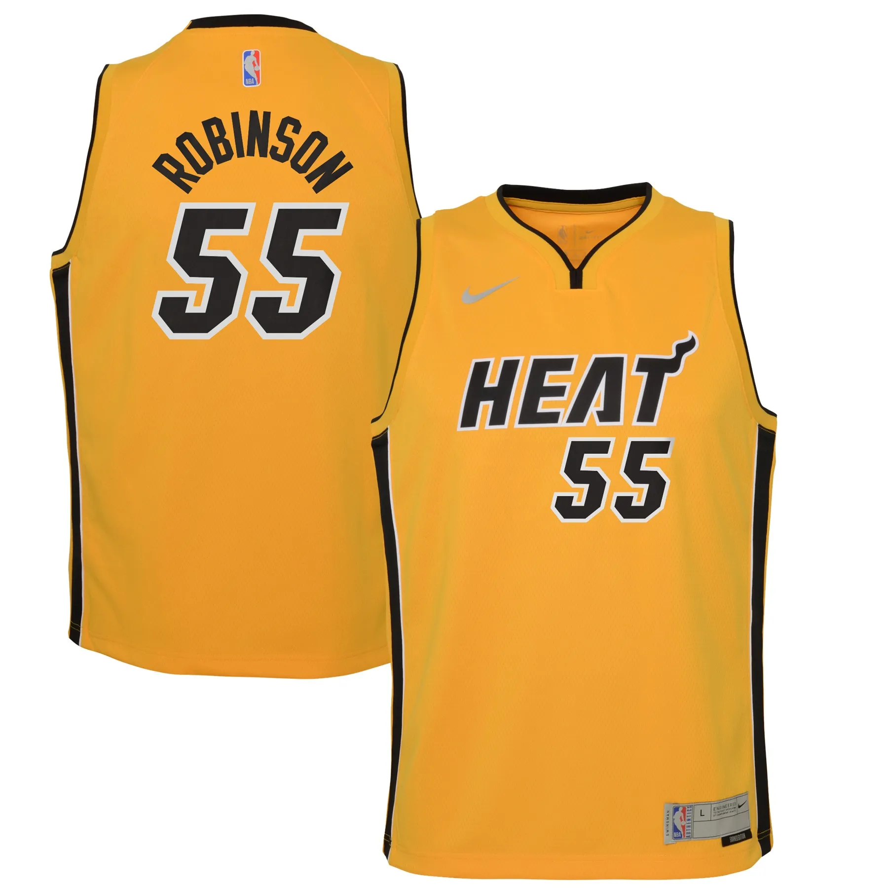 Duncan Robinson Miami Heat Nike Youth 2020-21 Swingman Player Jersey Trophy Gold - Earned Edition