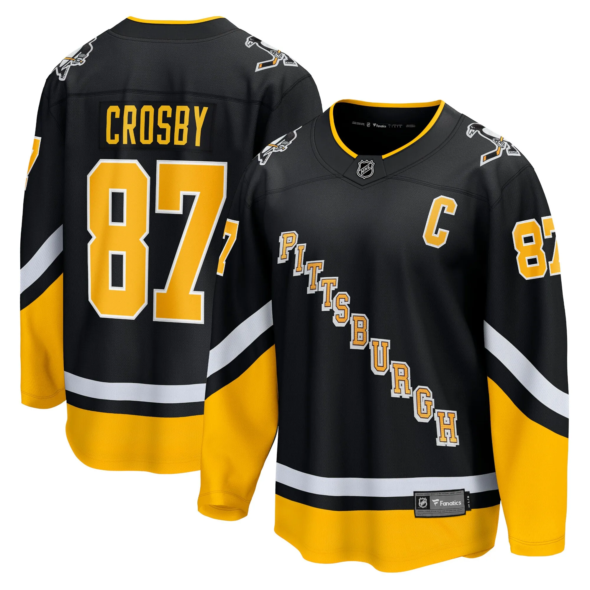 Sidney Crosby Pittsburgh Penguins Fanatics 2021-22 Alternate Premier Breakaway Player Jersey - Black