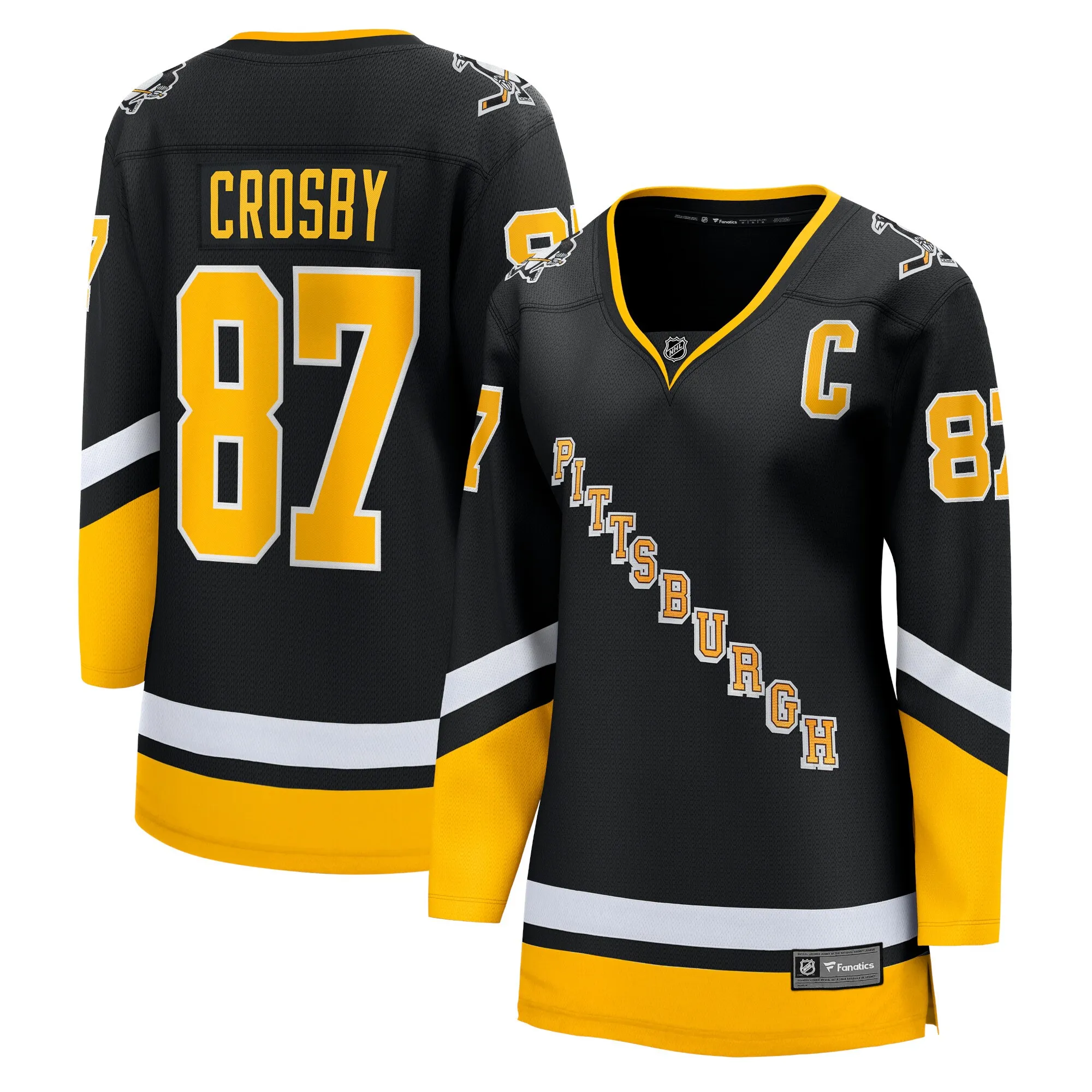 Sidney Crosby Pittsburgh Penguins Fanatics Women's 2021-22 Alternate Premier Breakaway Player Jersey - Black