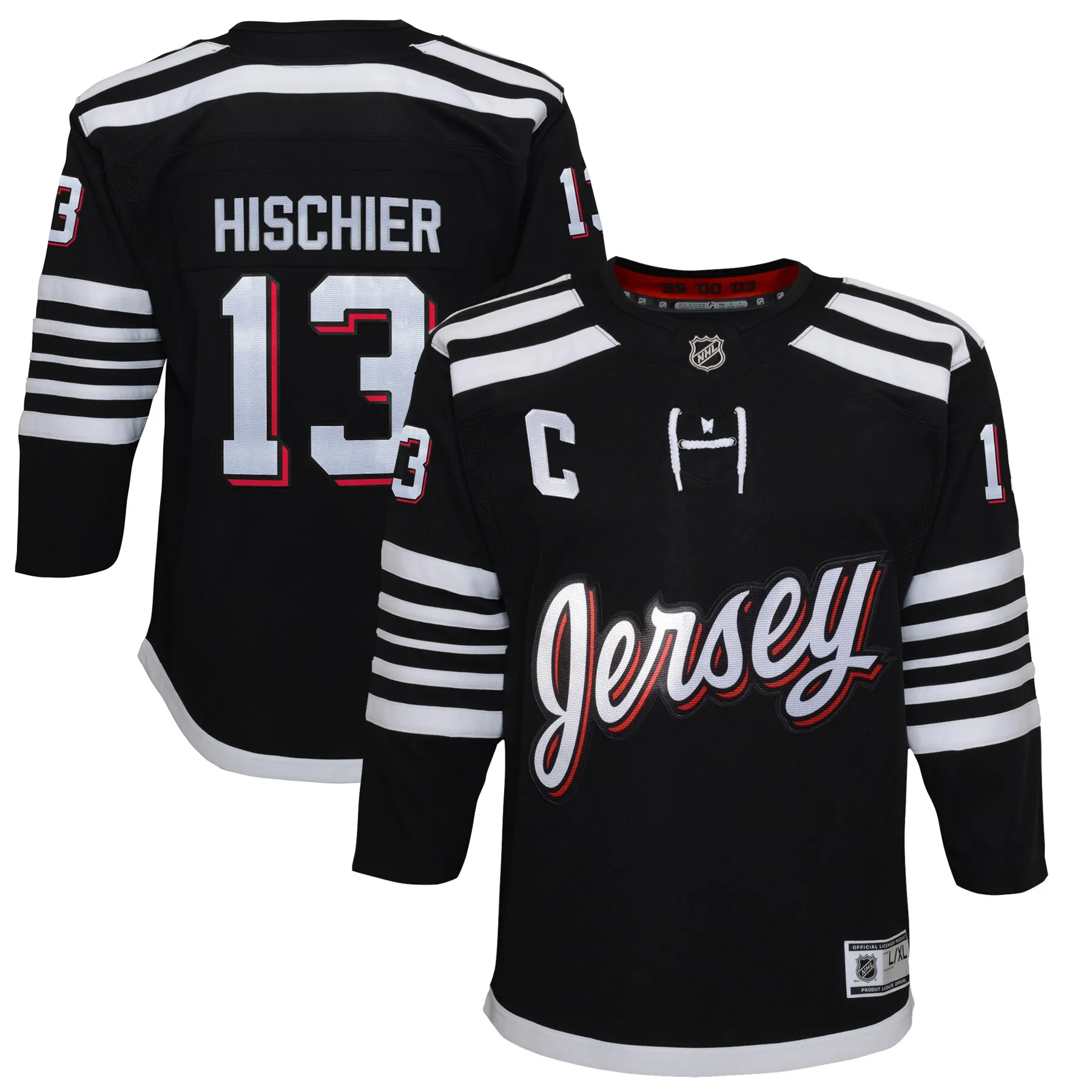 Nico Hischier New Jersey Devils Youth 2021-22 Alternate Premier Player Jersey - Black