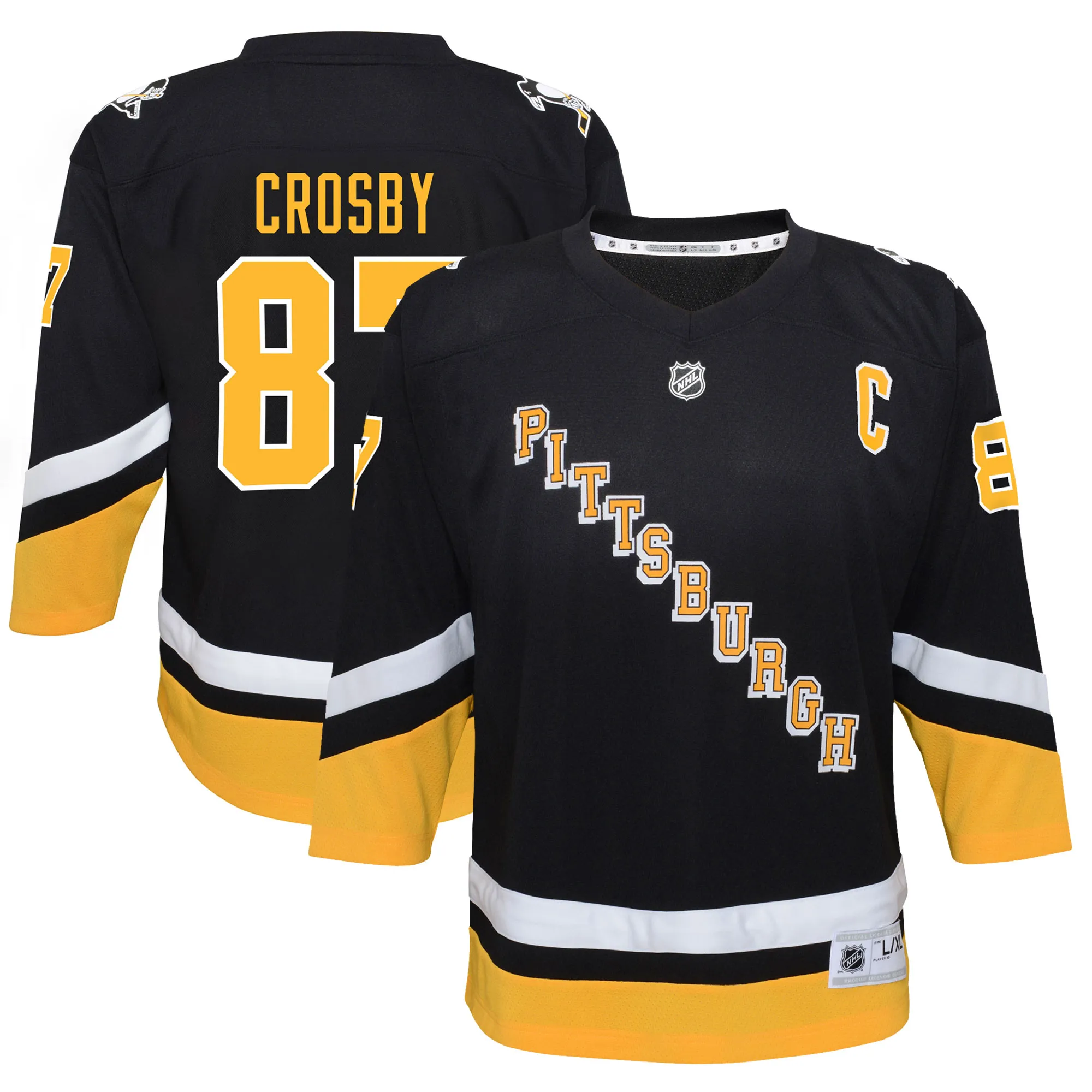 Sidney Crosby Pittsburgh Penguins Youth 2021-22 Alternate Replica Player Jersey - Black