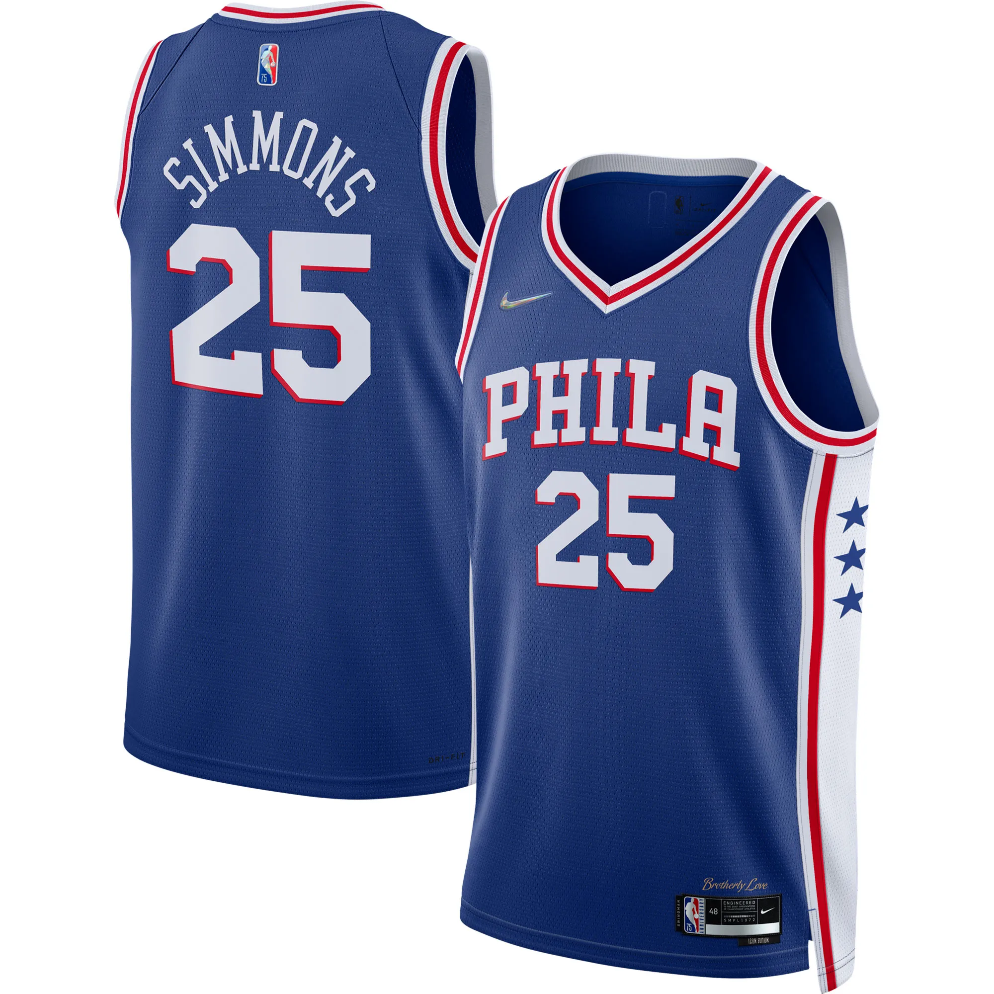 Ben Simmons Philadelphia 76ers Nike 2021-22 Diamond Swingman Jersey - Icon Edition - Royal