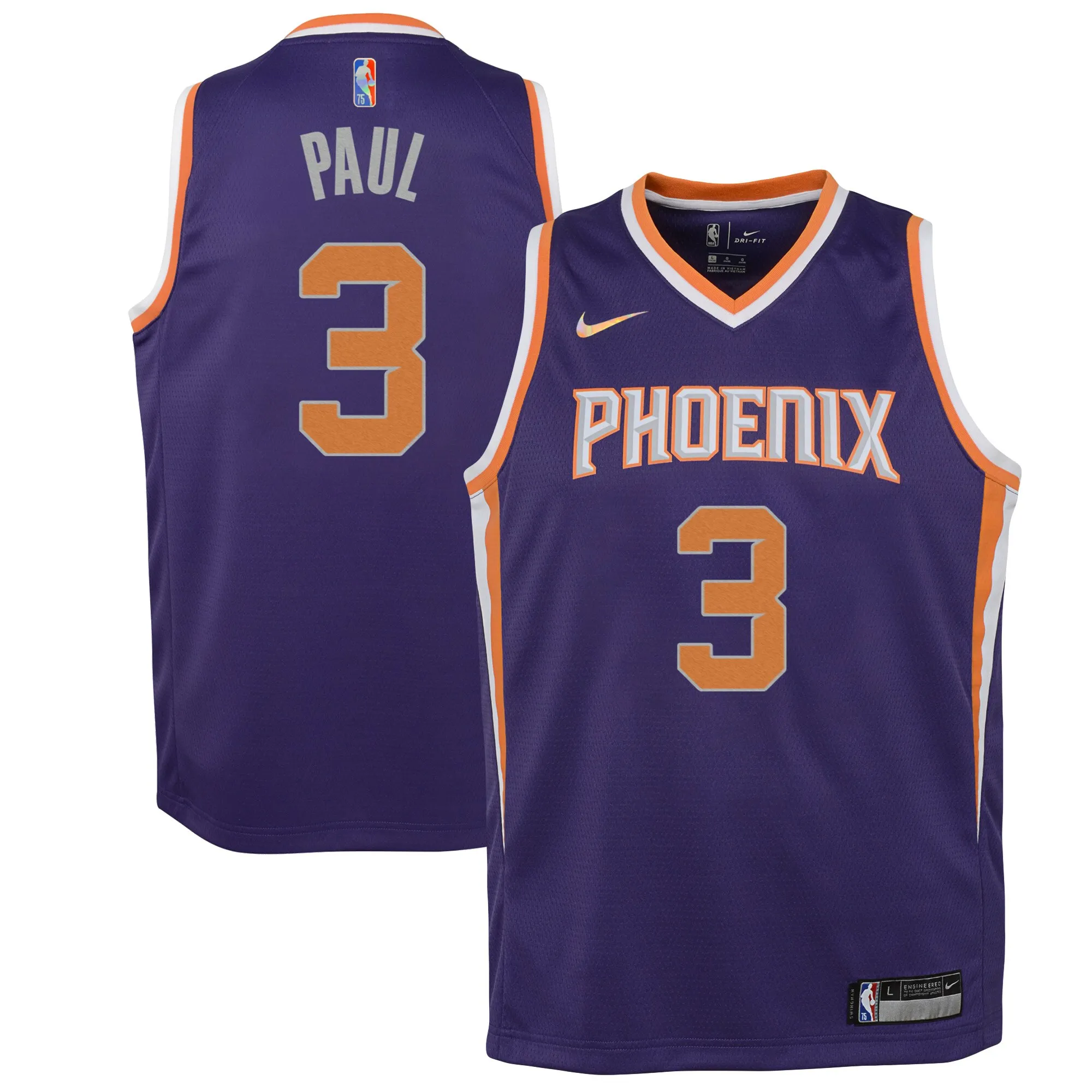 Chris Paul Phoenix Suns Nike Youth 2021-22 Diamond Swingman Jersey - Icon Edition - Purple