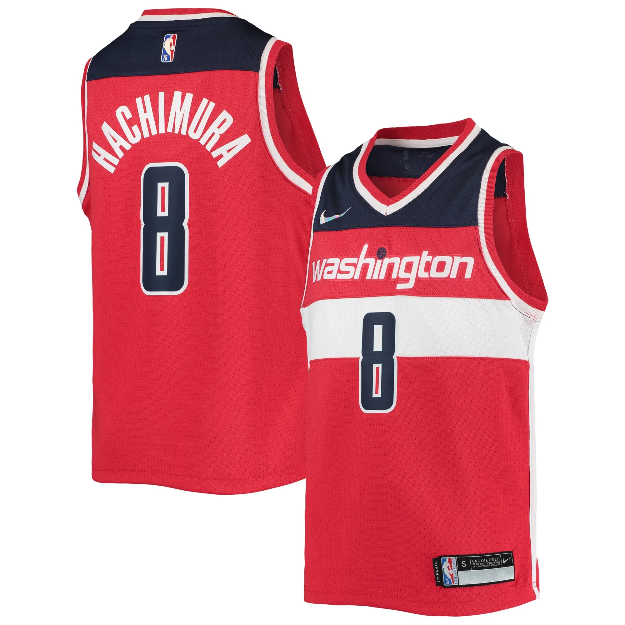 Rui Hachimura Washington Wizards Nike Youth 2021-22 Diamond Swingman Jersey - Icon Edition - Red