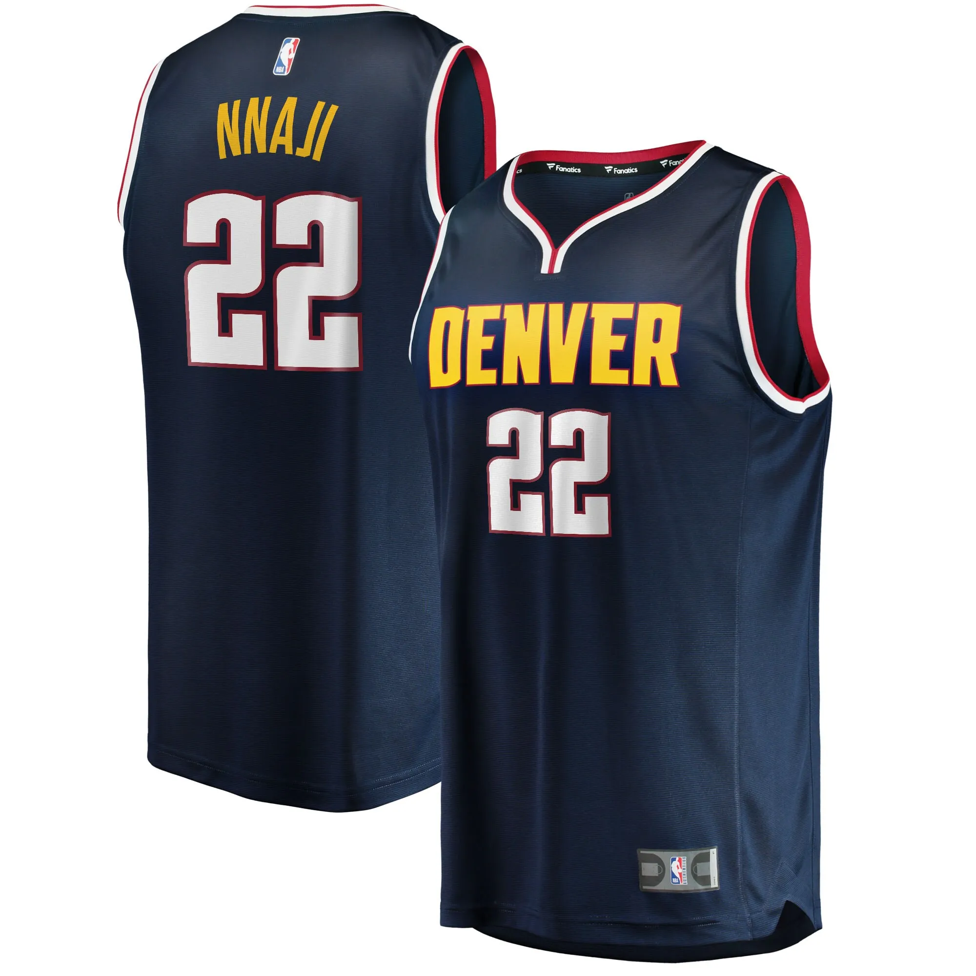 Zeke Nnaji Denver Nuggets Fanatics 2021-22 Fast Break Replica Jersey - Icon Edition - Navy