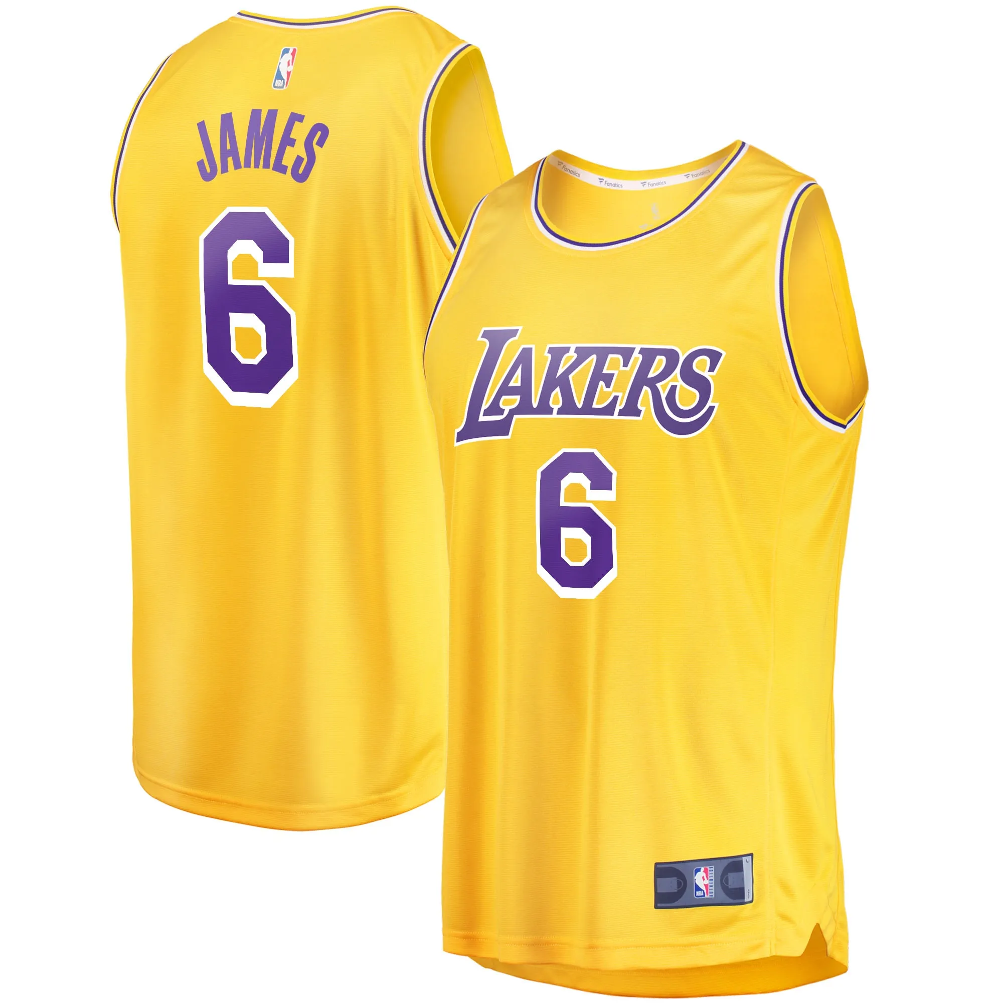 LeBron James Los Angeles Lakers Fanatics 2021-22 Fast Break Replica Jersey - Icon Edition - Gold