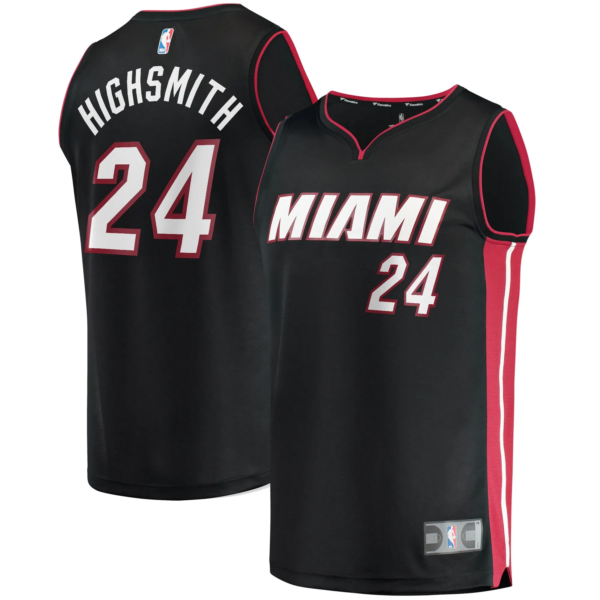 Haywood Highsmith Miami Heat Fanatics 2021-22 Fast Break Replica Jersey - Icon Edition - Black