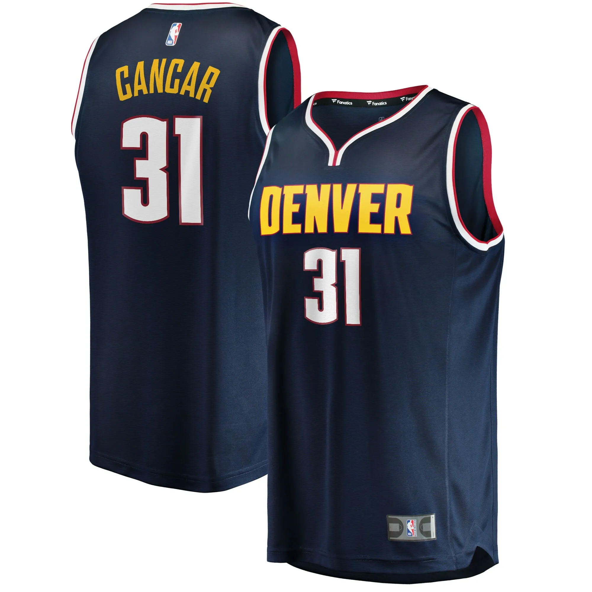 Vlatko Cancar Denver Nuggets Fanatics 2021-22 Fast Break Replica Jersey - Icon Edition - Navy