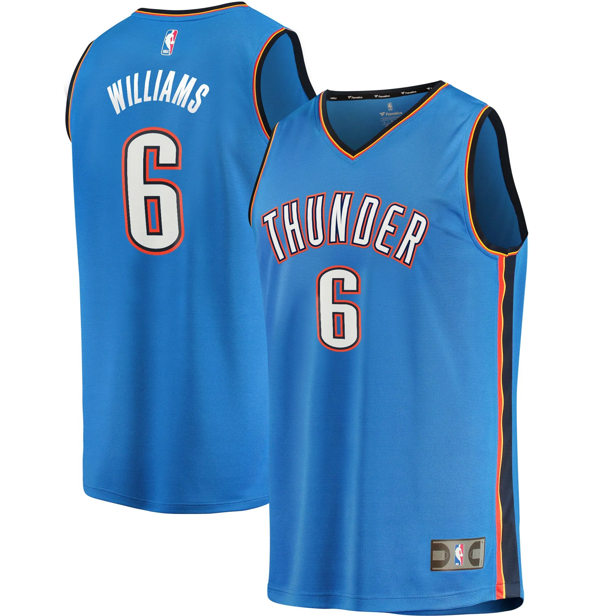 Jaylin Williams Oklahoma City Thunder Fanatics 2021-22 Fast Break Replica Jersey - Icon Edition - Blue